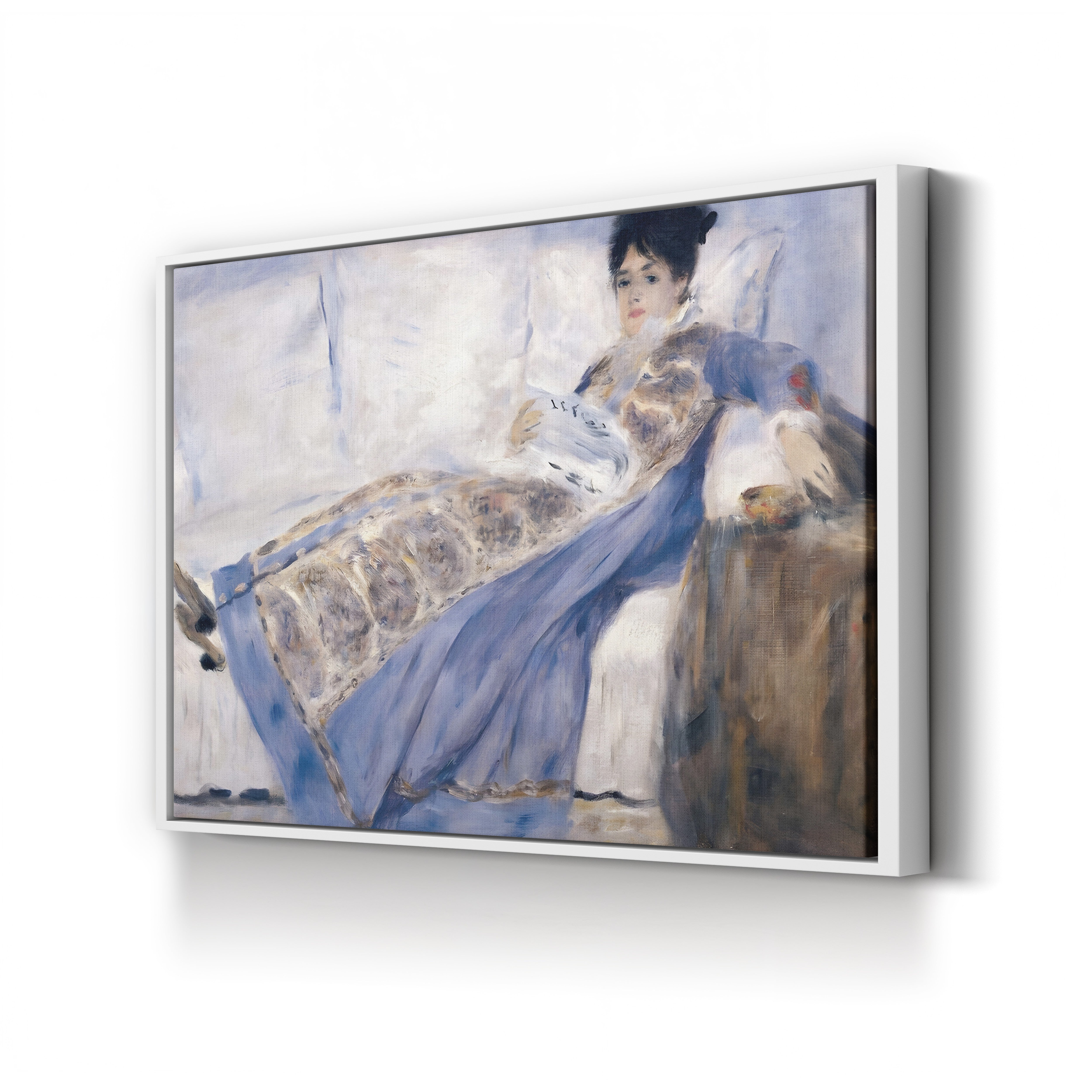 Madame Monet Lying on a Sofa – Renoir Wall Art | Portrait Canvas