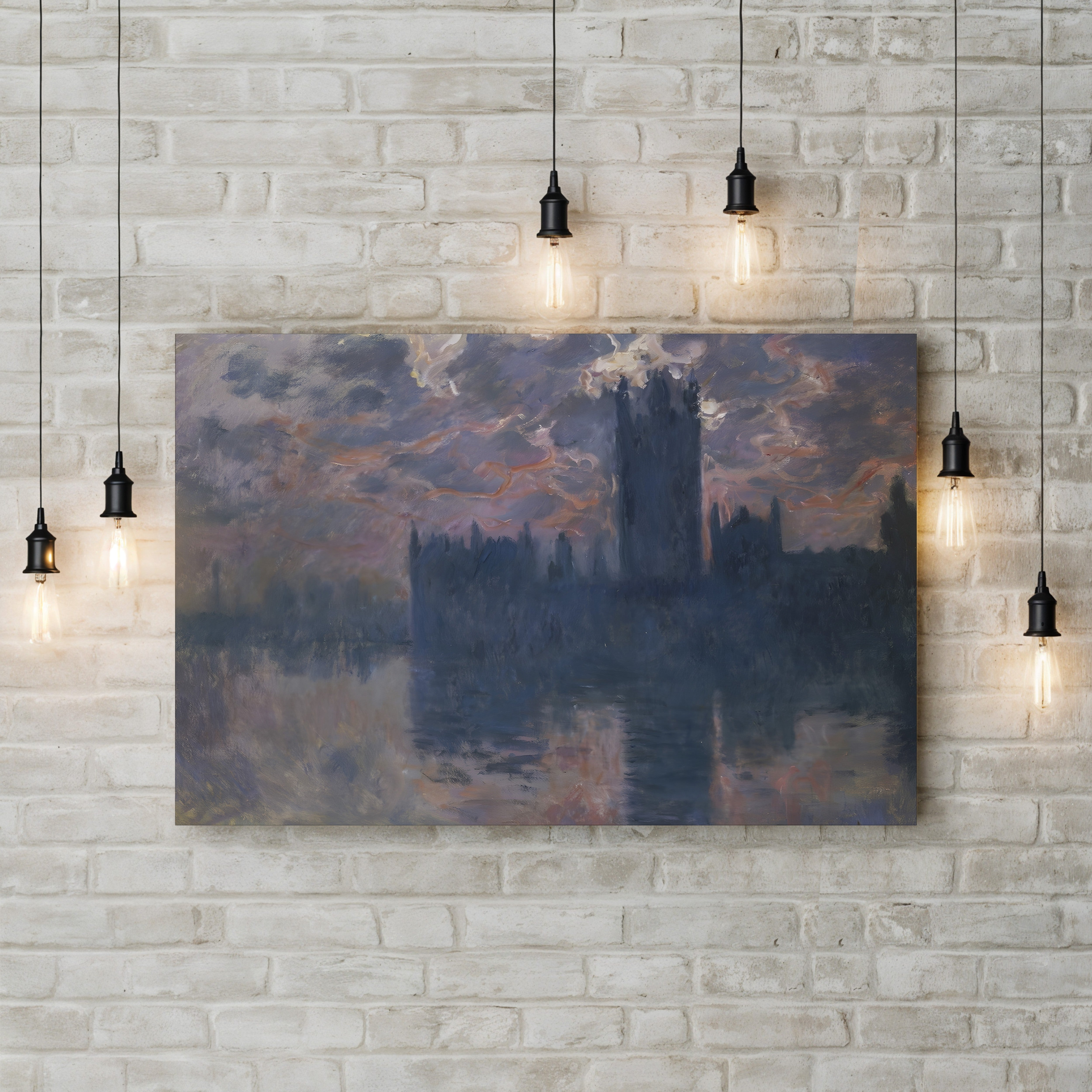 Houses of Parliament, Sunset, 1902 – Claude Monet Wall Art | Impressionist London Series Canvas Print
