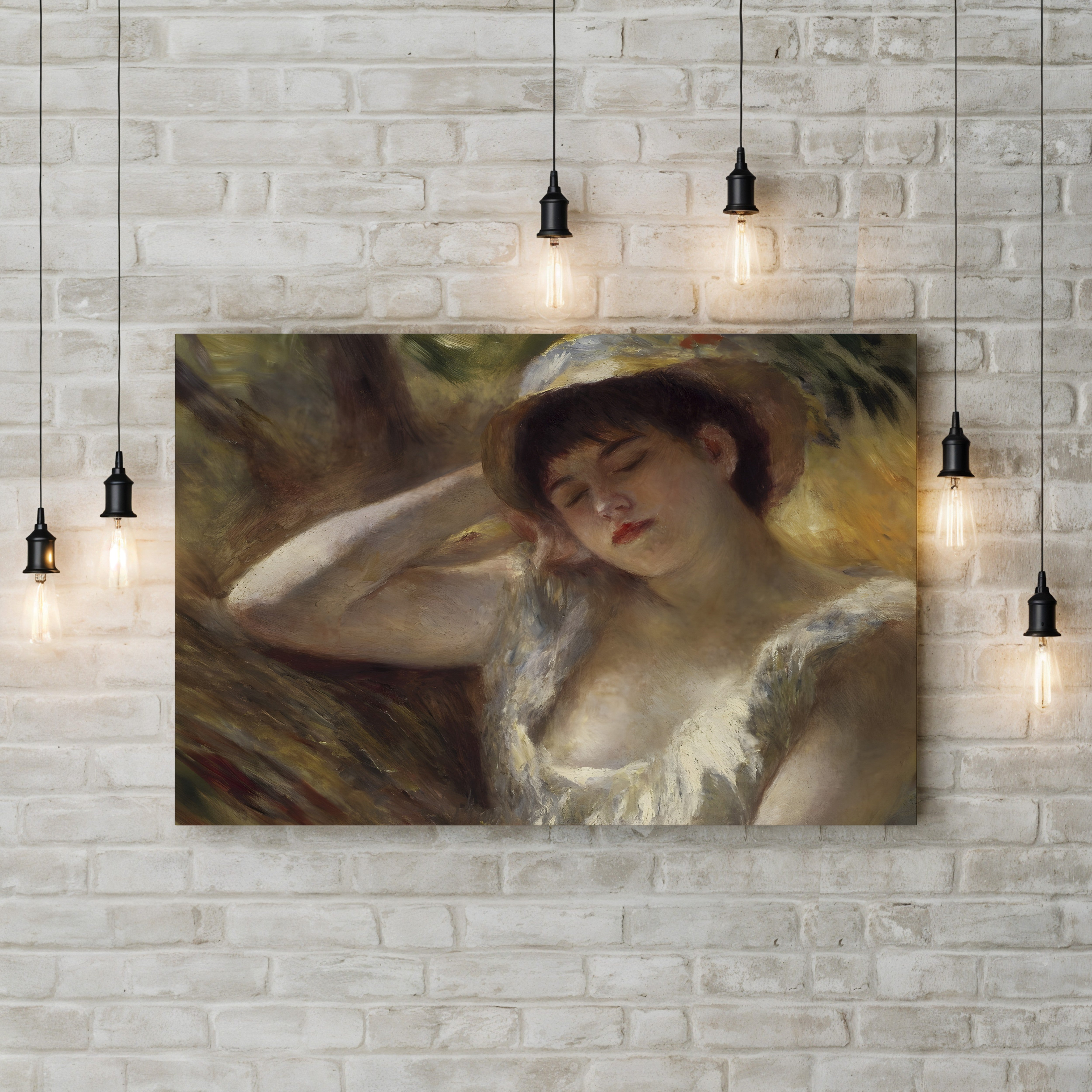 The Sleeper, 1880 – Pierre-Auguste Renoir Wall Art | Impressionist Portrait Canvas Print