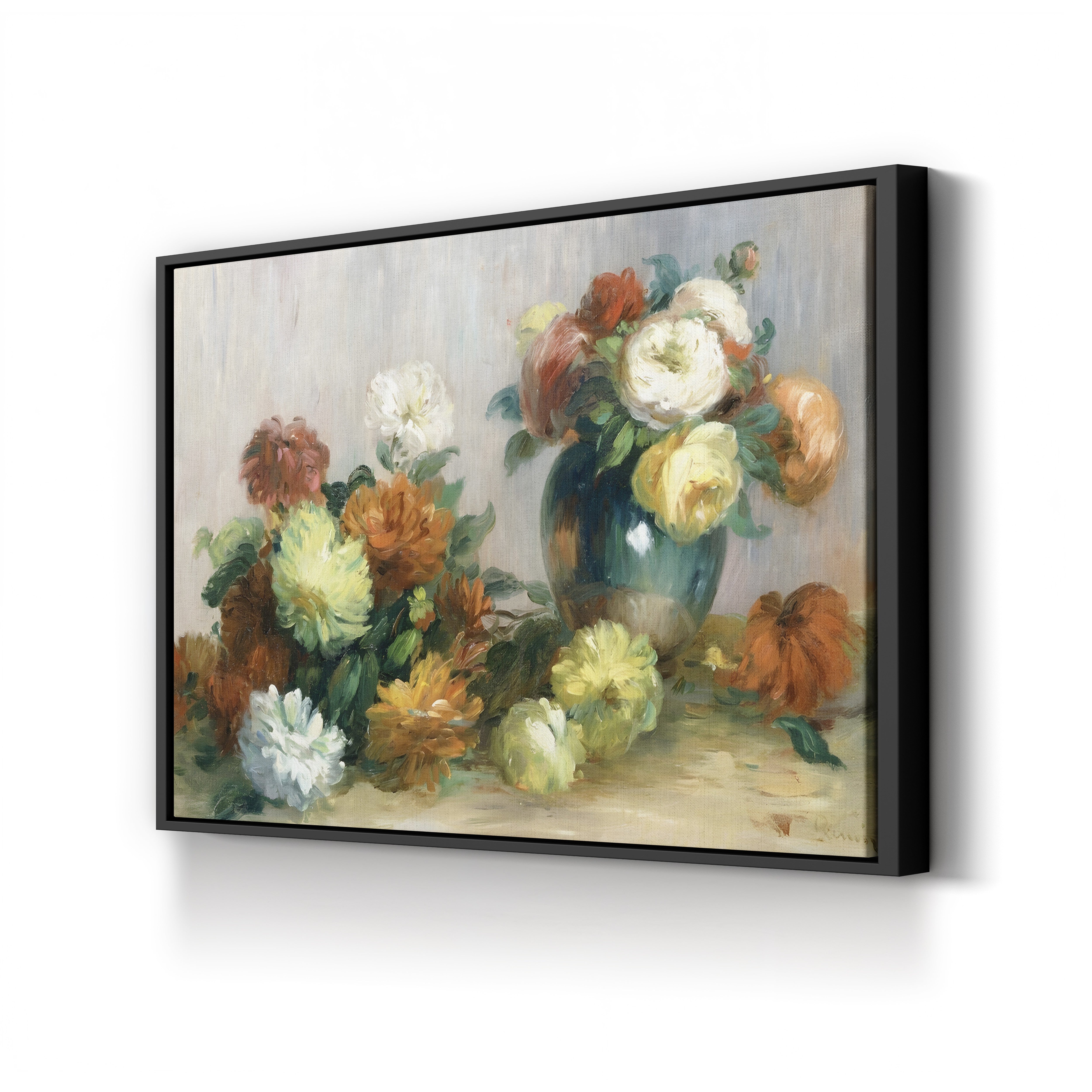 Flower Wreaths, 1880 – Pierre-Auguste Renoir Wall Art | Impressionist Floral Canvas Print