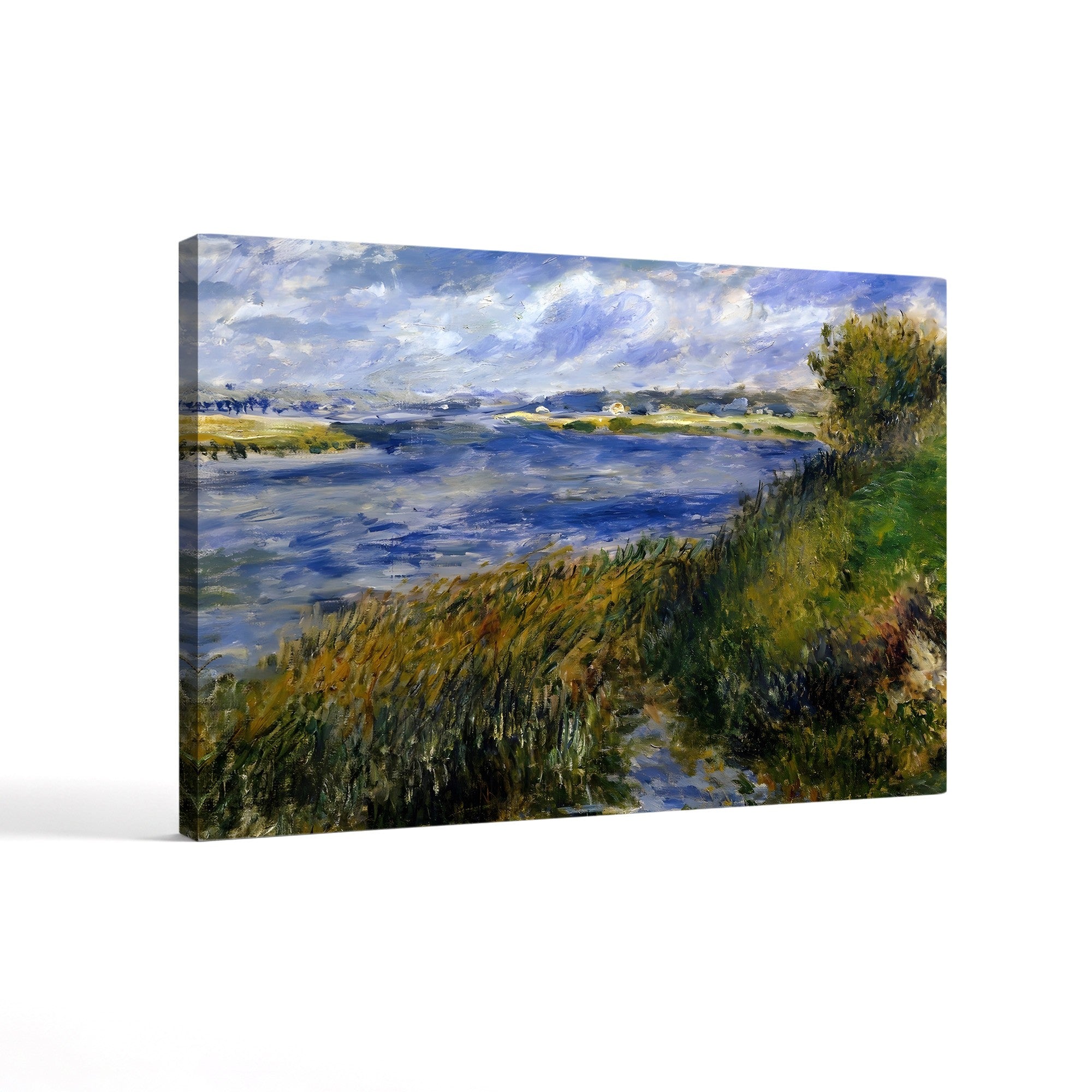 Banks of the Seine at Champrosay, 1876 – Pierre-Auguste Renoir Wall Art | Impressionist Landscape Canvas Print