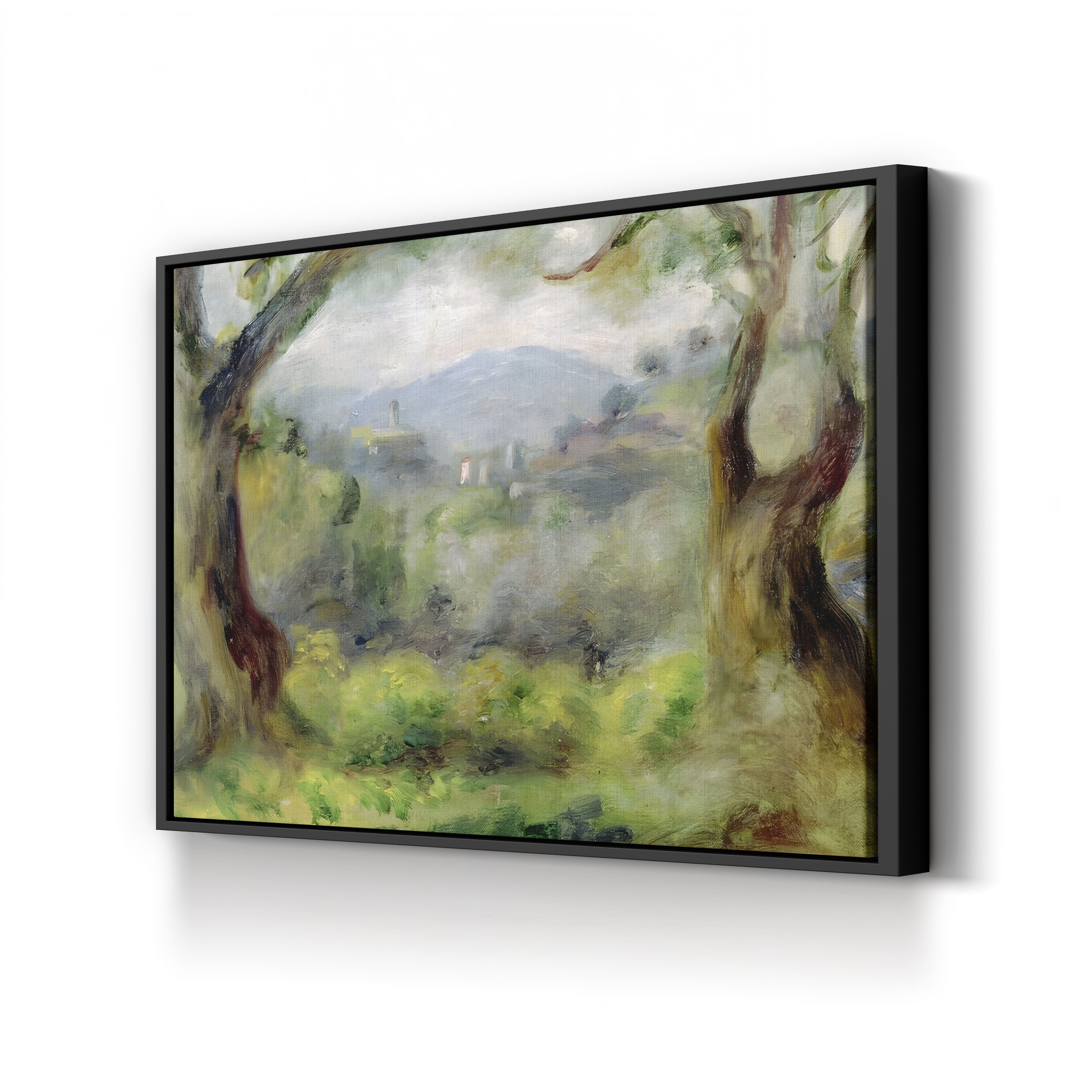 Landscape at Les Collettes, 1910 – Pierre-Auguste Renoir Wall Art | Late Impressionist Landscape Canvas Print