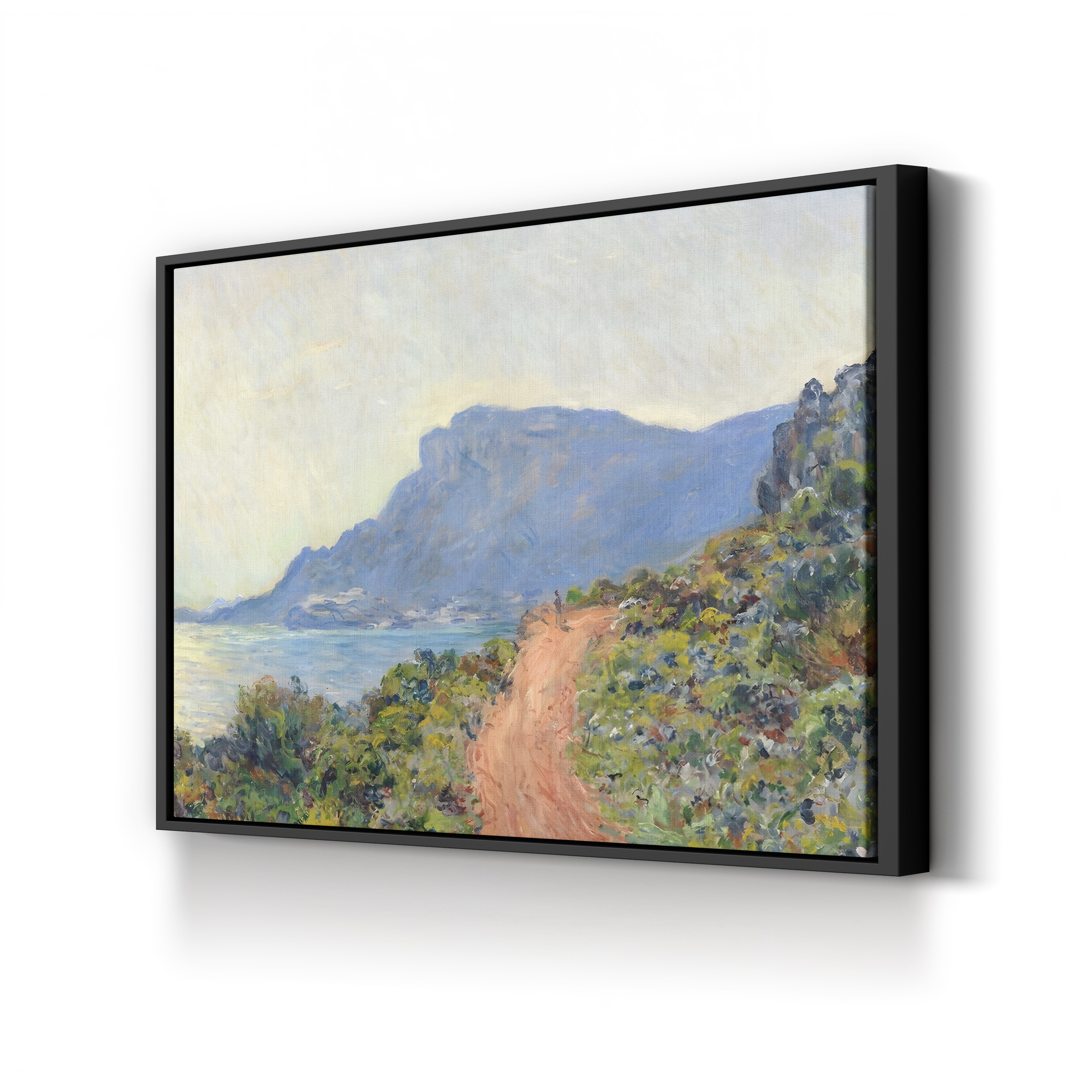 La Corniche near Monaco, 1884 – Pierre-Auguste Renoir Wall Art | Impressionist Mediterranean Landscape Canvas Print