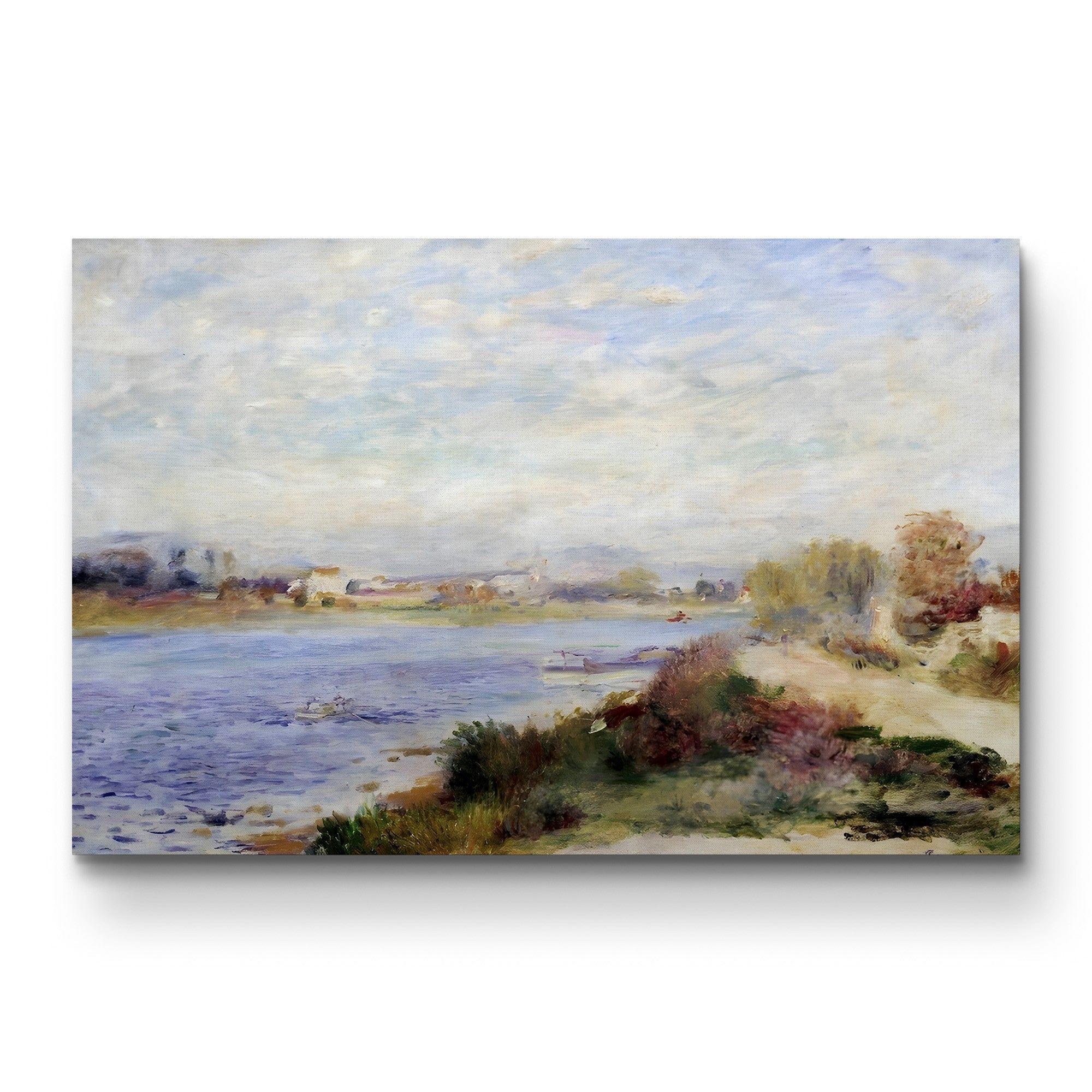 The Seine in Argenteuil, 1873 – Pierre-Auguste Renoir Wall Art | Impressionist River Canvas Print