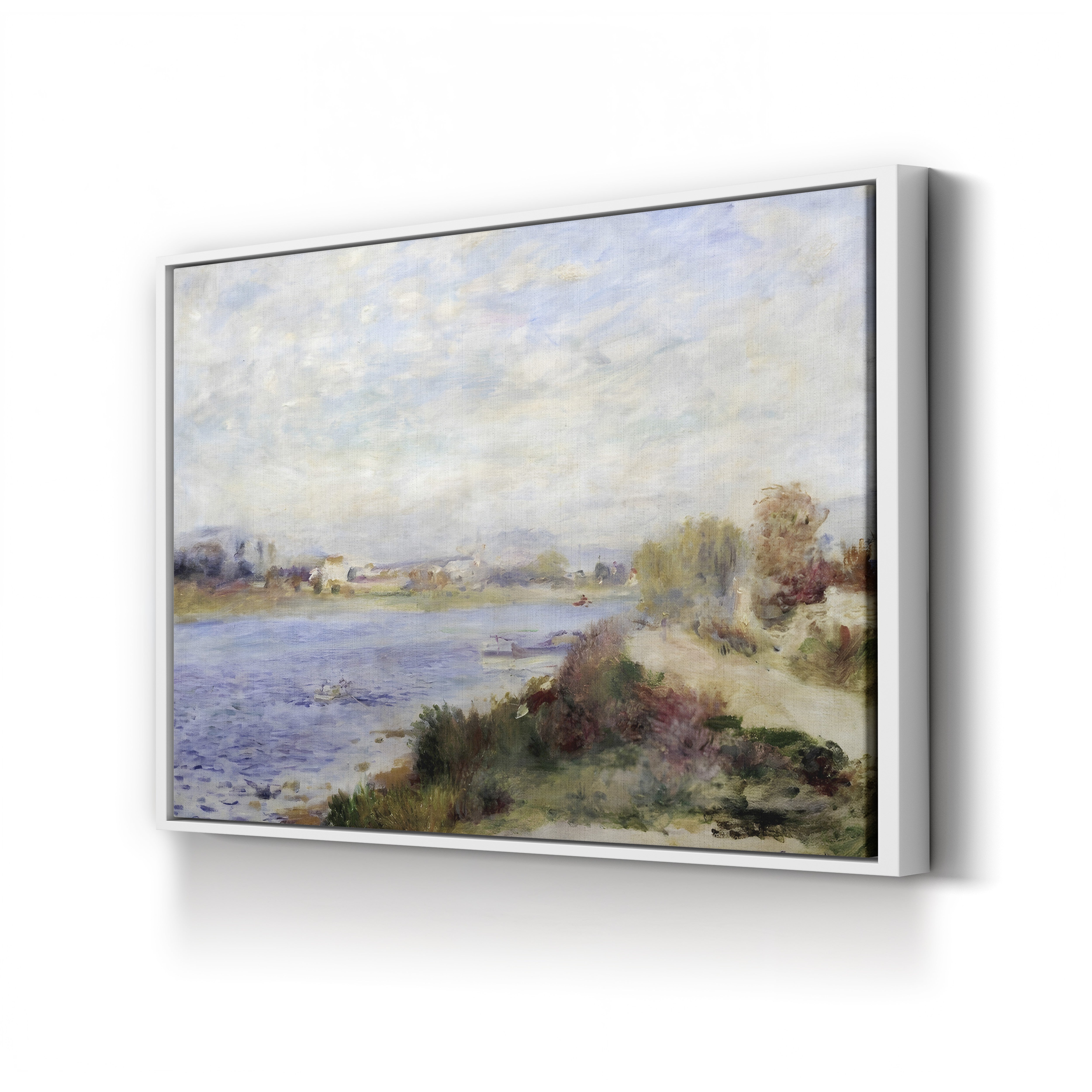 The Seine in Argenteuil, 1873 – Pierre-Auguste Renoir Wall Art | Impressionist River Canvas Print