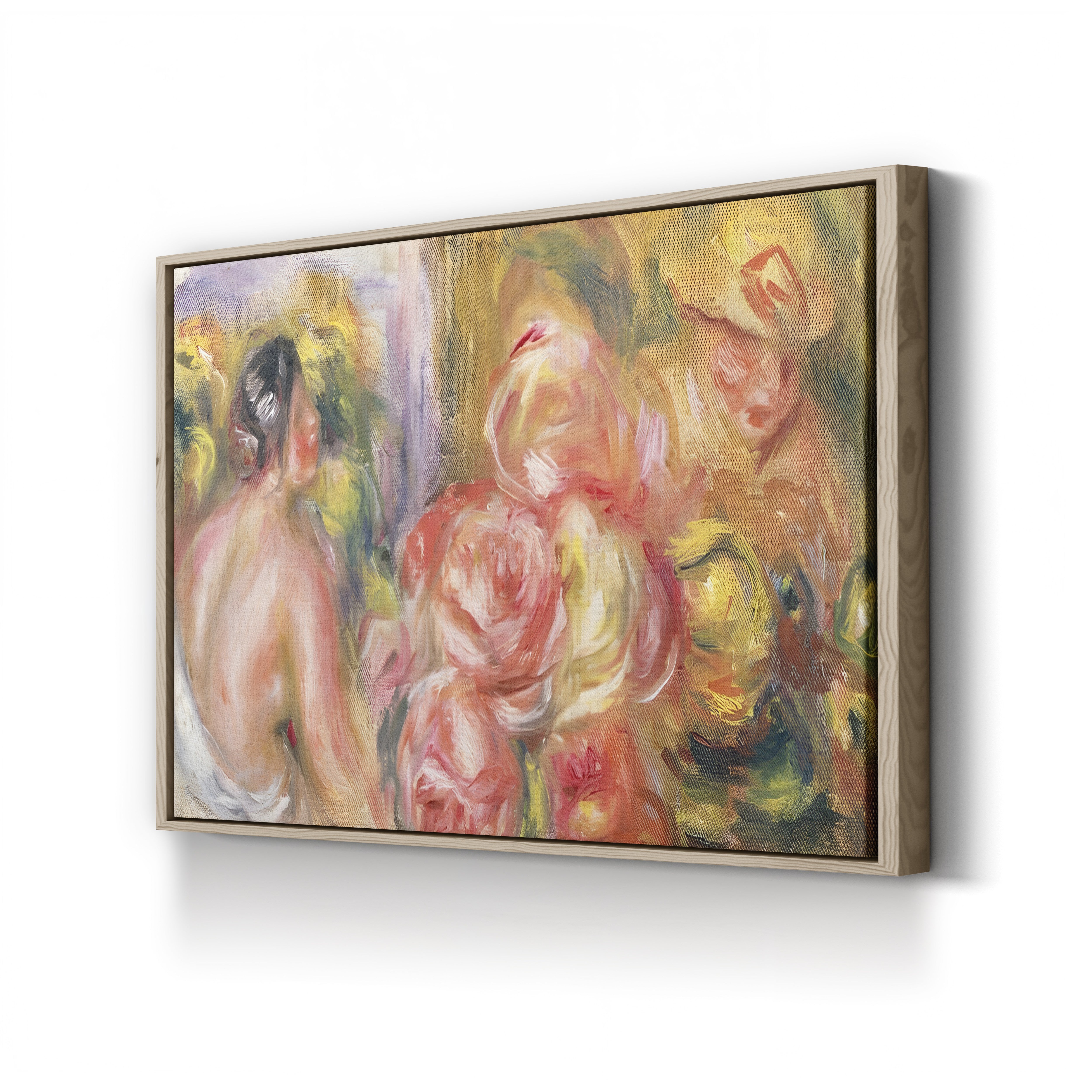 Nude Girl with Hat and Roses, 1916 – Renoir Wall Art | Figure
