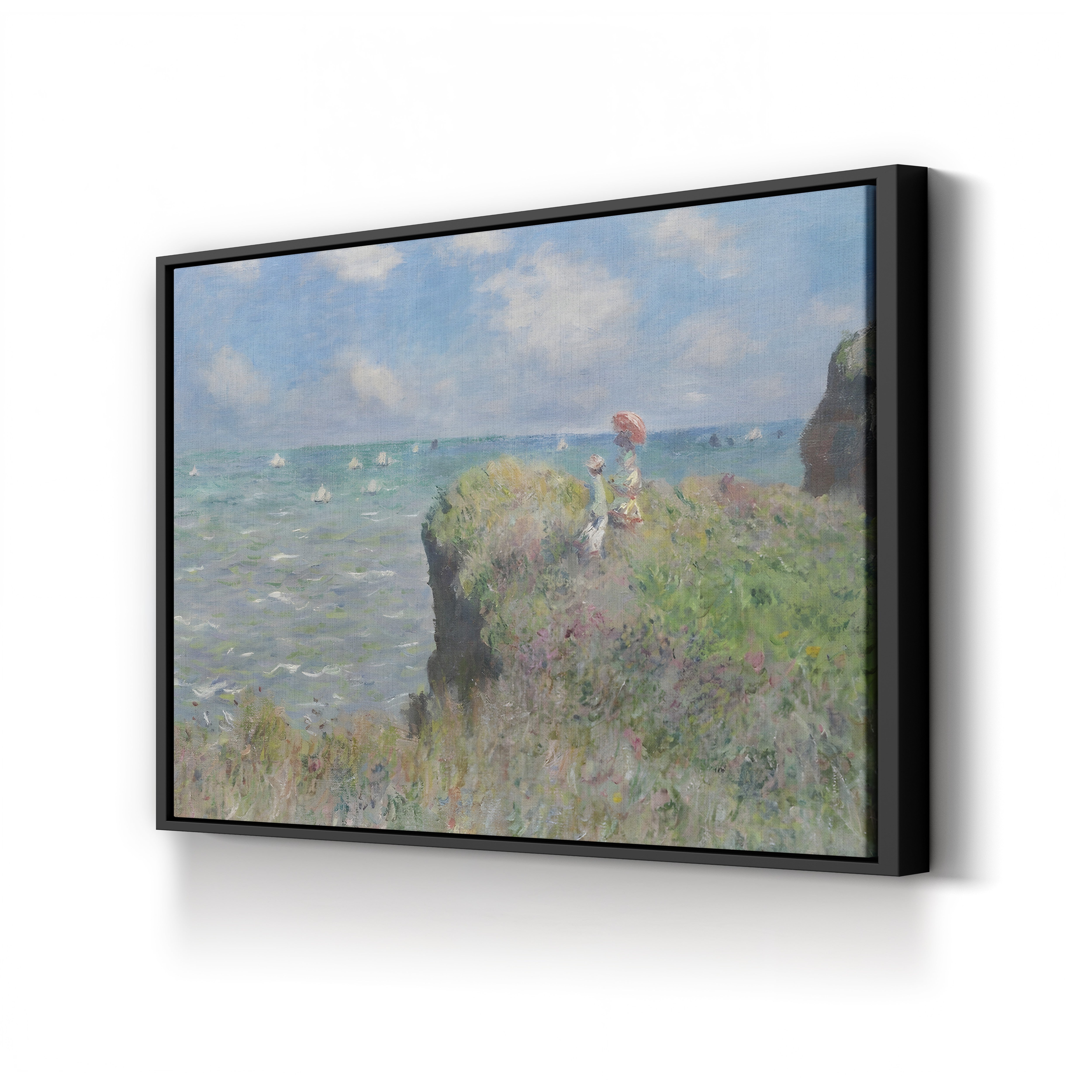 Cliff Walk at Pourville, 1882 – Claude Monet Wall Art | Iconic Impressionist Coastal Canvas Print