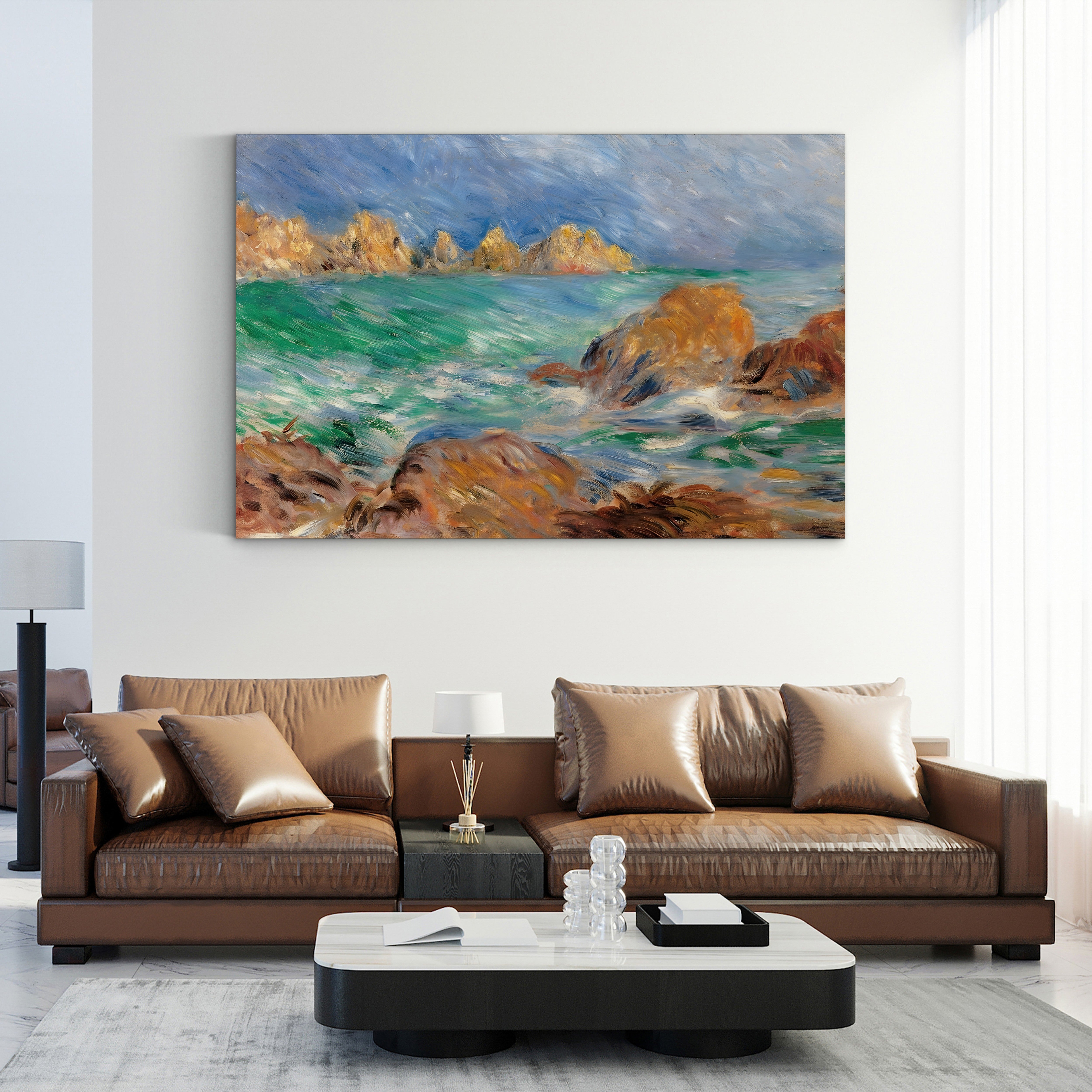 Marine, Guernsey, c. 1883 – Renoir Wall Art | Impressionist Seascape