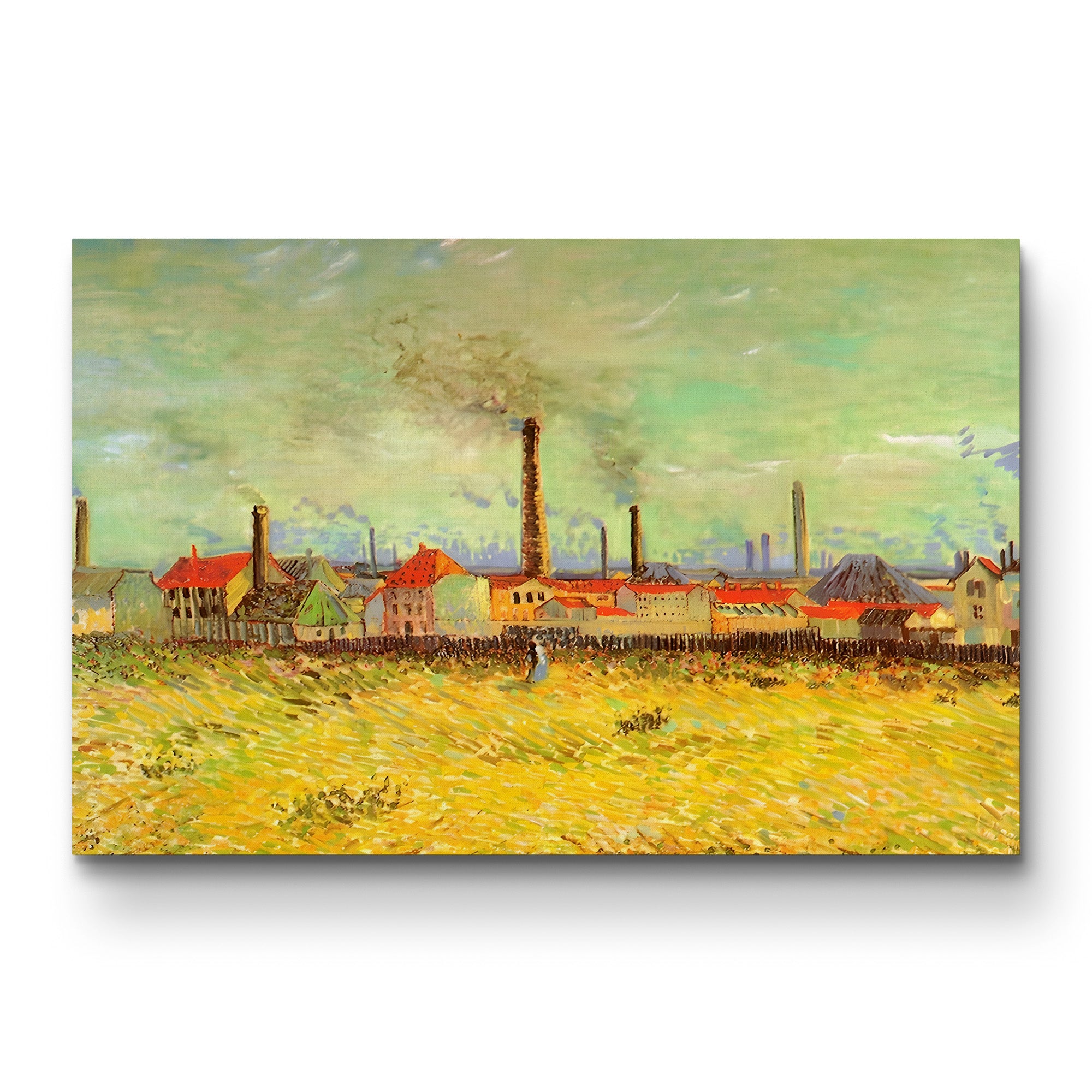 Factories at Asnières – Vincent van Gogh Wall Art | Post-Impressionist Industrial Canvas Print