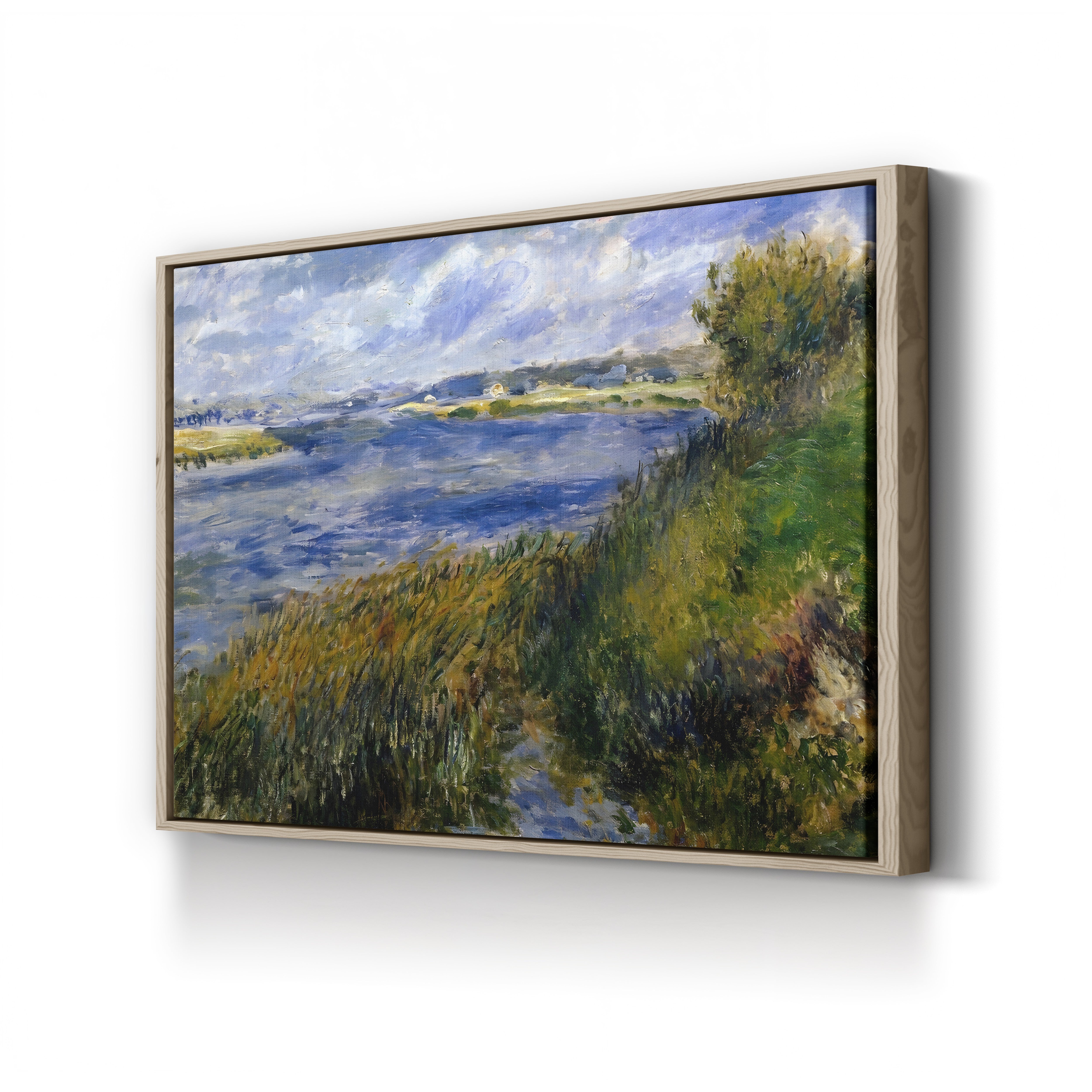 Banks of the Seine at Champrosay, 1876 – Pierre-Auguste Renoir Wall Art | Impressionist Landscape Canvas Print