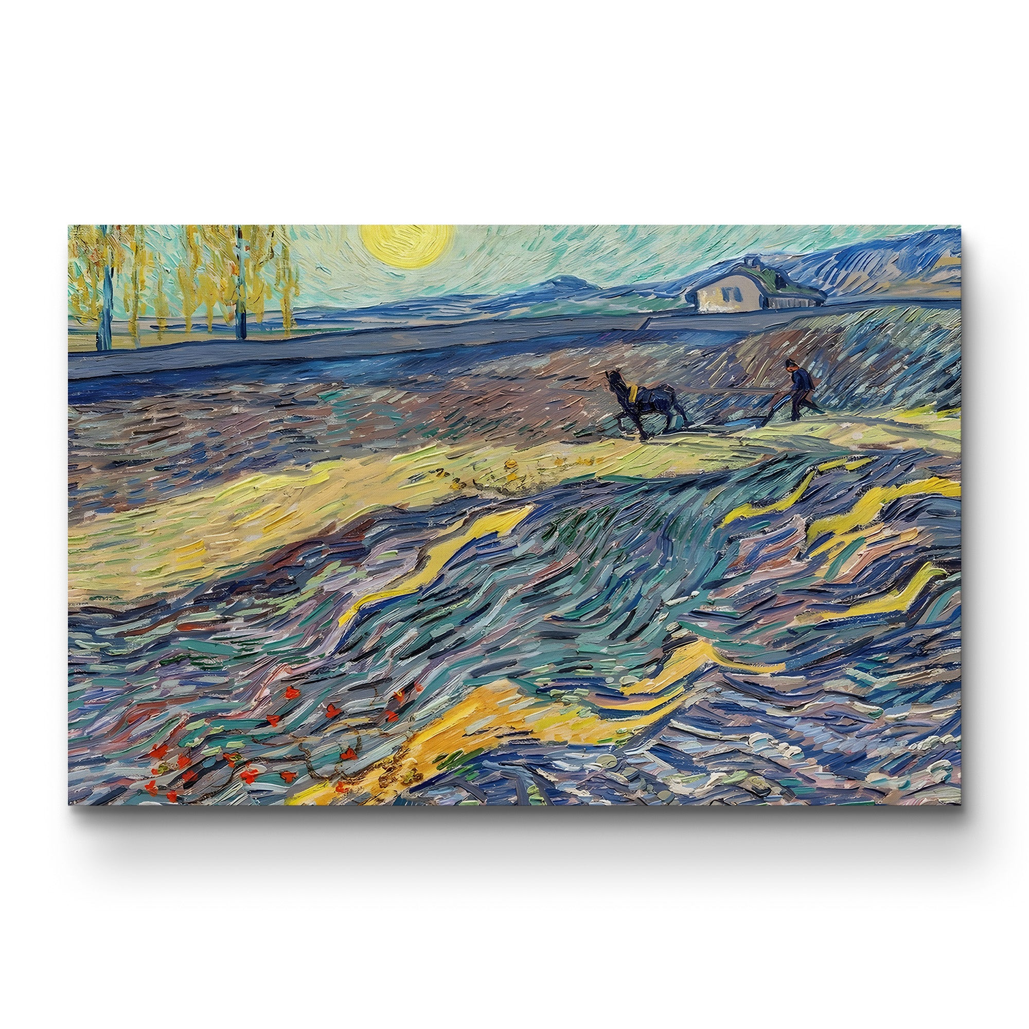 Farmer in a Field – Vincent van Gogh Wall Art | Post-Impressionist Landscape Canvas Print