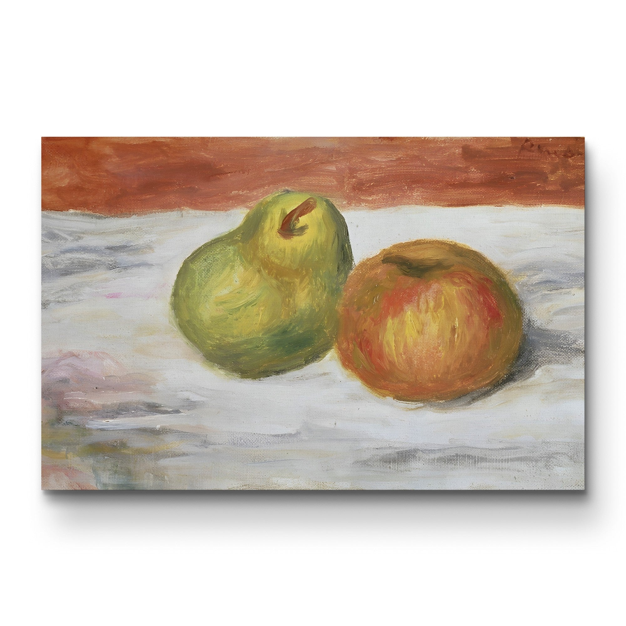 Apple and Pear, 1909 – Pierre-Auguste Renoir Wall Art | Impressionist Still Life Canvas Print
