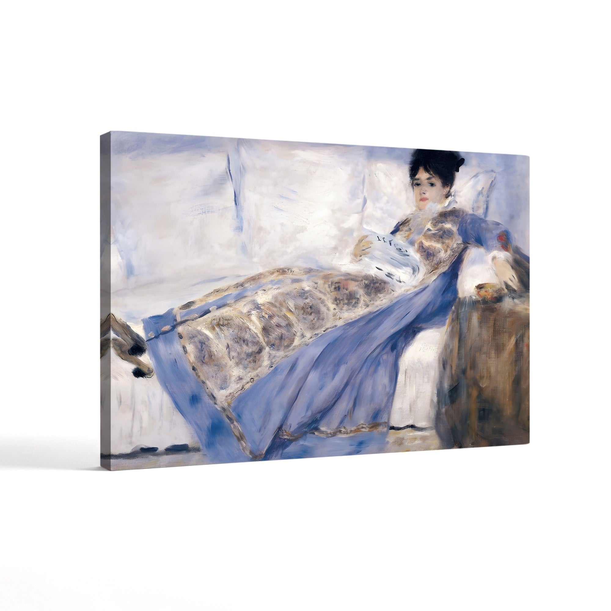 Madame Monet Lying on a Sofa – Renoir Wall Art | Portrait Canvas