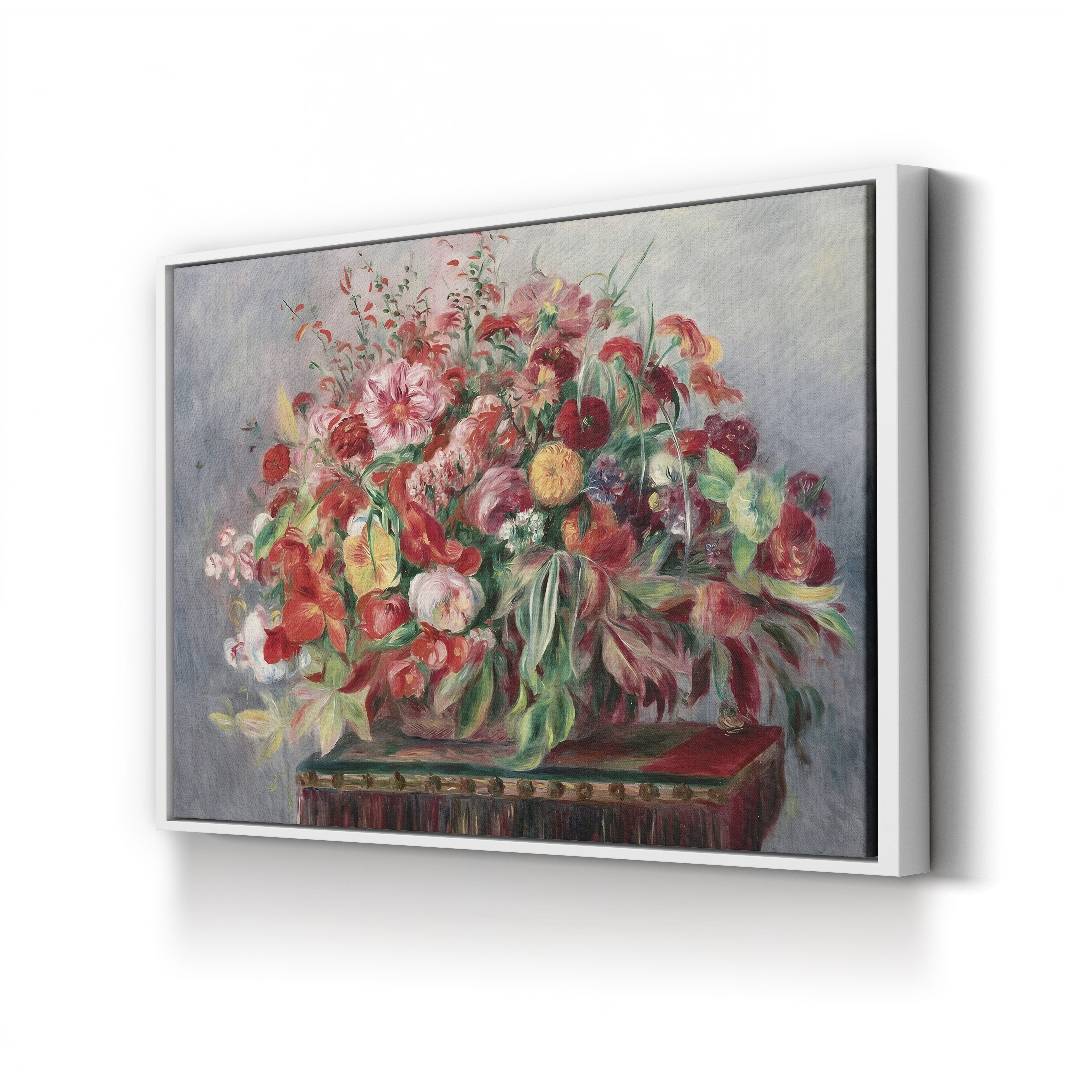 Basket of Flowers (Corbeille de Fleurs), 1890 – Pierre-Auguste Renoir Wall Art | Impressionist Floral Canvas Print