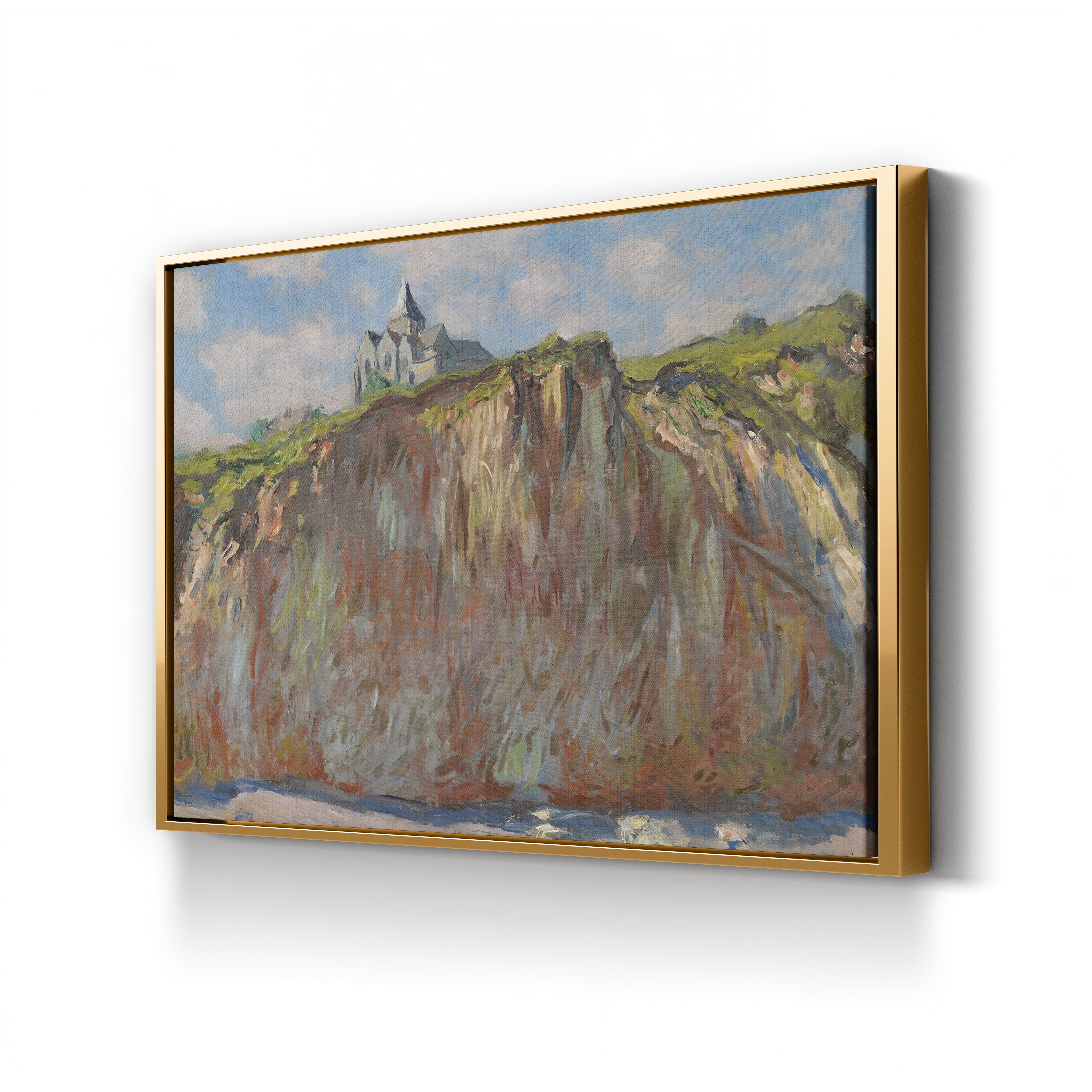 Church of Varengeville, Morning Effect, 1882 – Claude Monet Wall Art | Impressionist Norman Clifftop Canvas Print