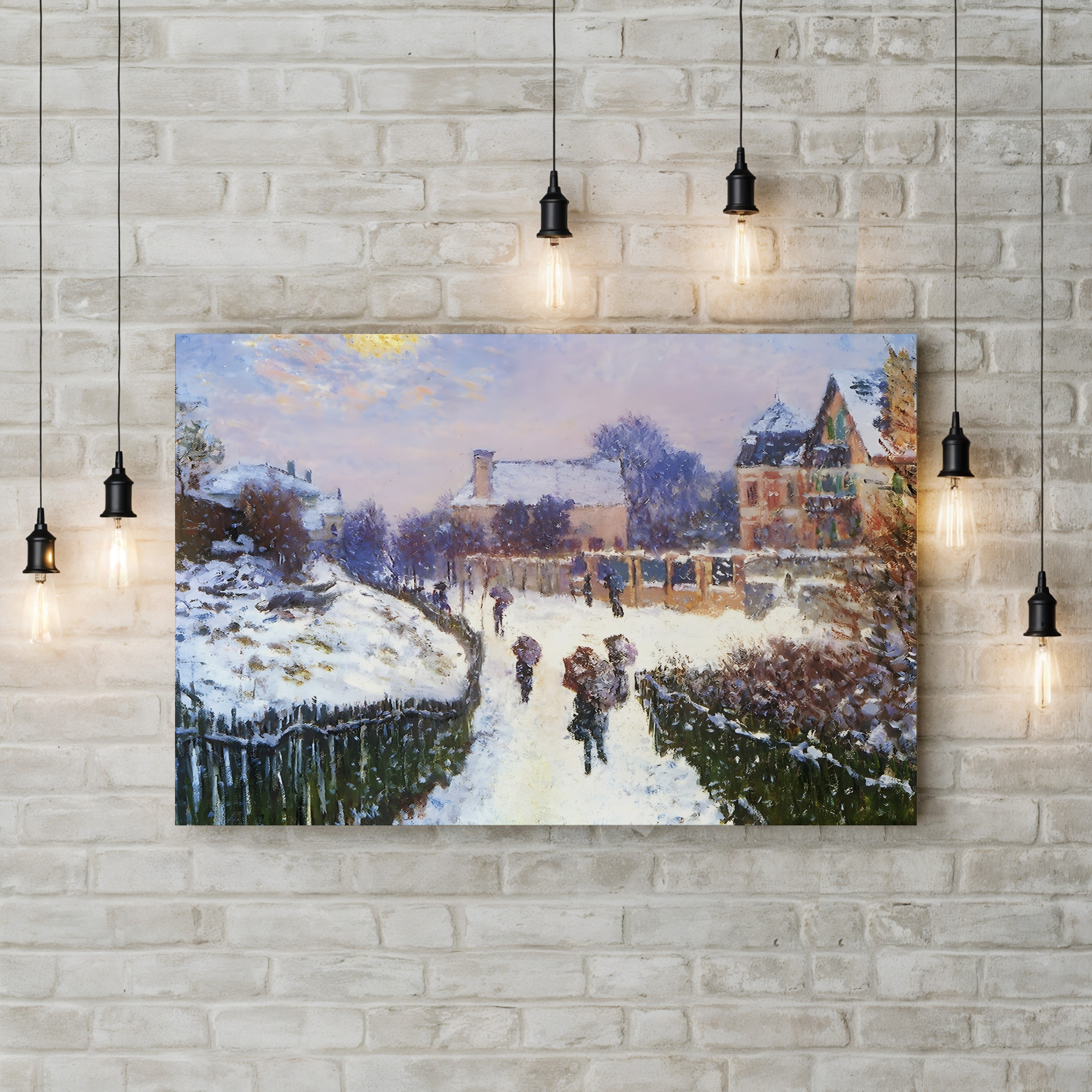 Boulevard Saint-Denis, Argenteuil – Claude Monet Wall Art | Impressionist Suburban Landscape Canvas Print