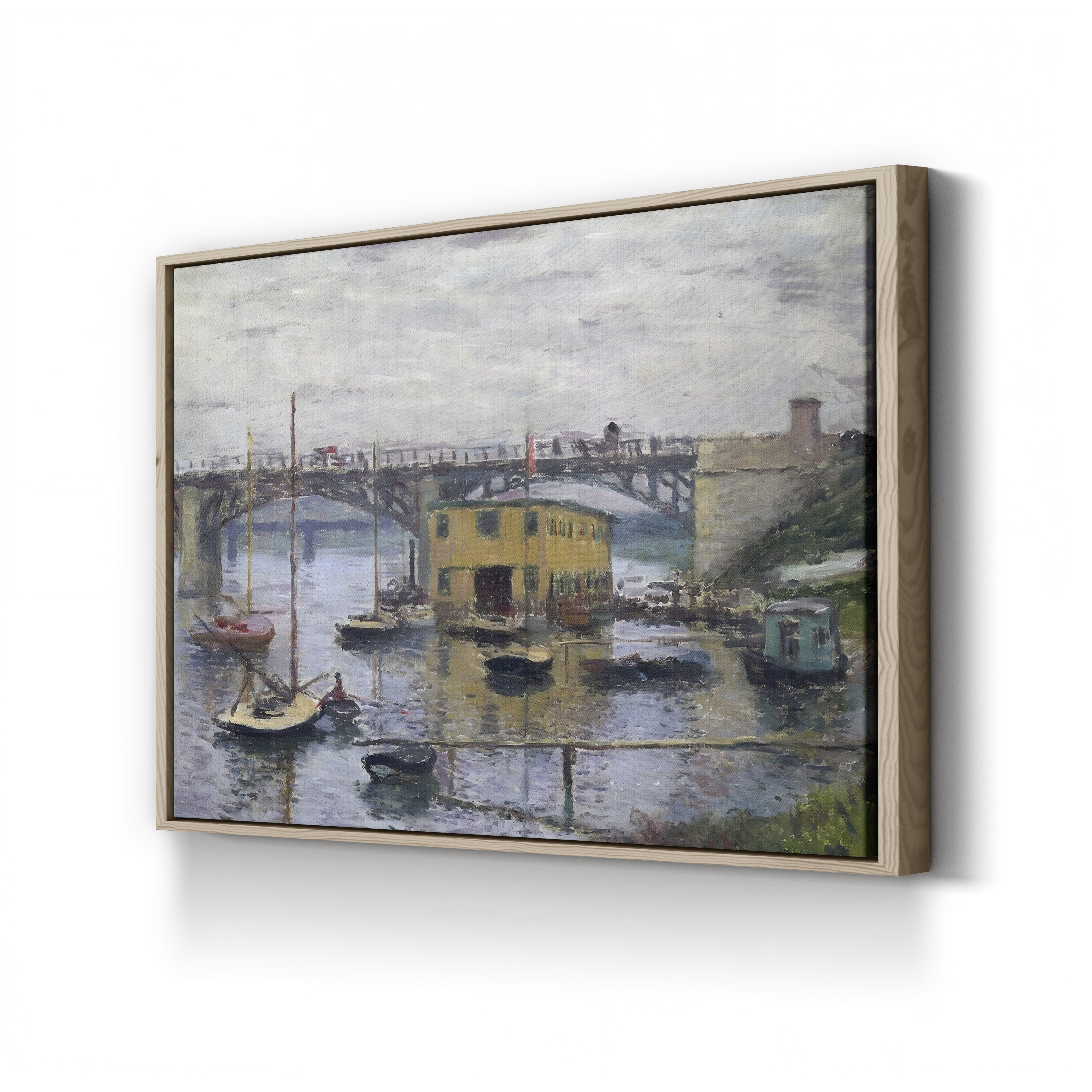 The Bridge at Argenteuil on a Gray Day – Claude Monet Wall Art | Impressionist Canvas Print