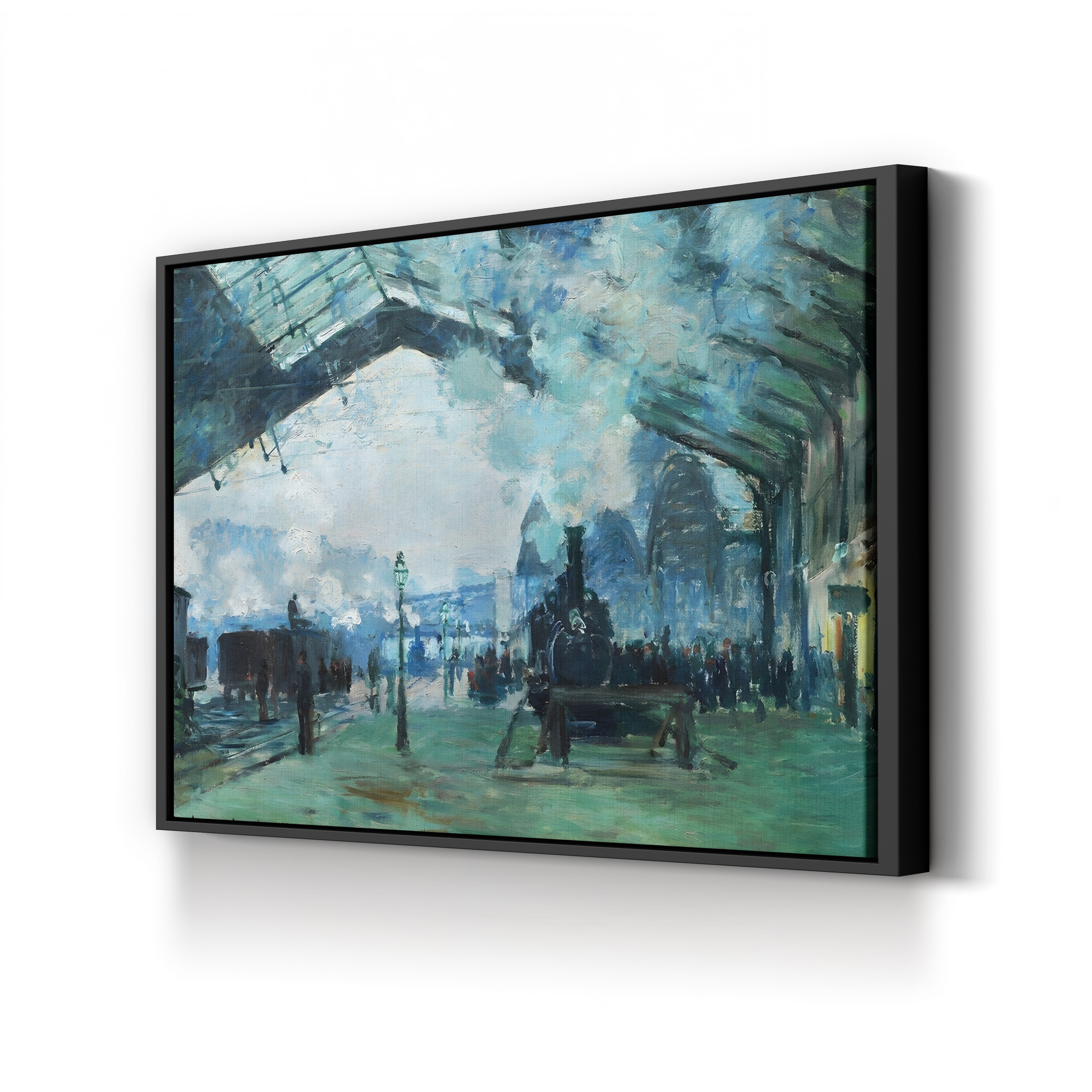 Arrival of the Normandy Train, Gare Saint-Lazare – Claude Monet Wall Art | Impressionist Railway Canvas Print