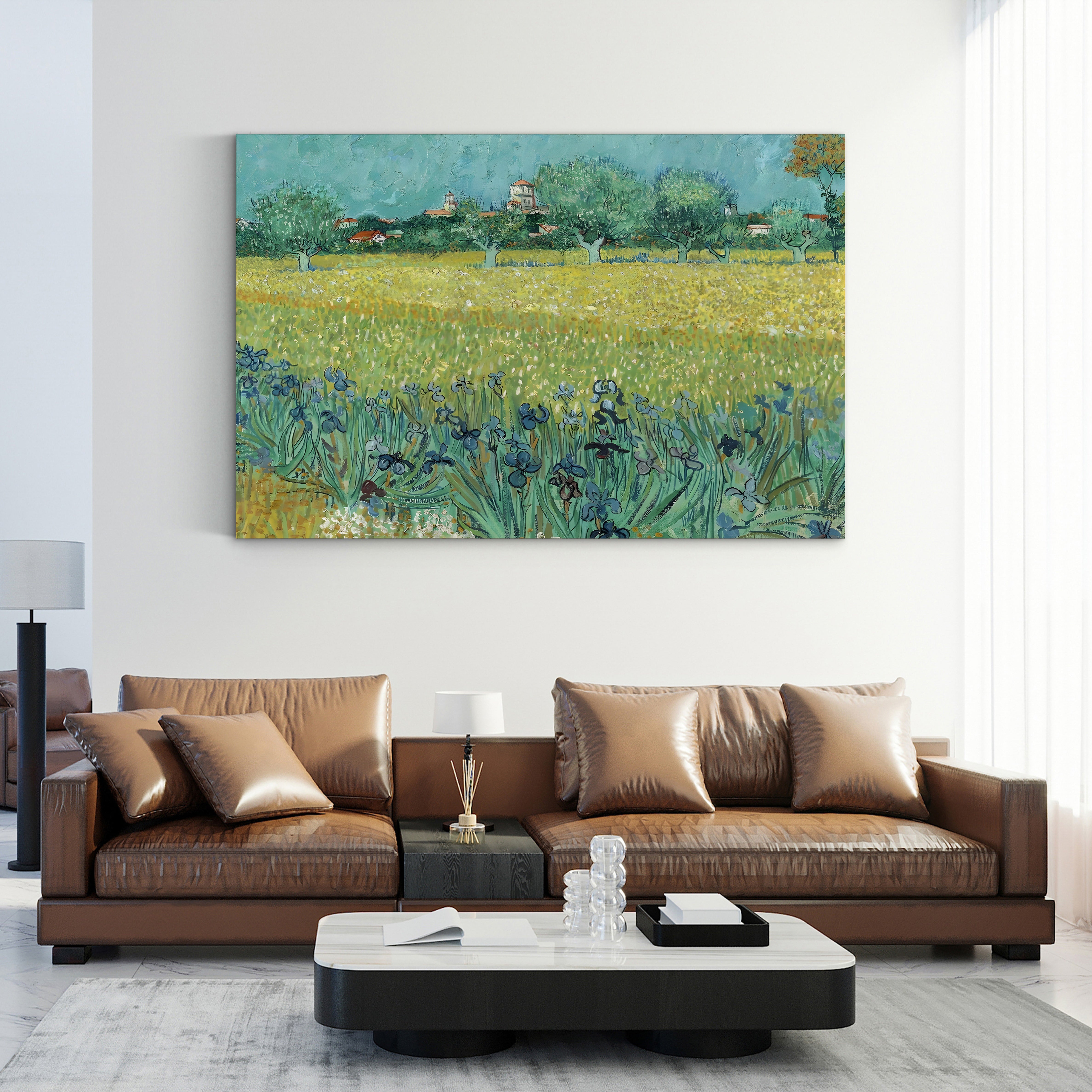 Field with Flowers Near Arles, 1888 – Vincent van Gogh Wall Art | Post-Impressionist Landscape Canvas Print