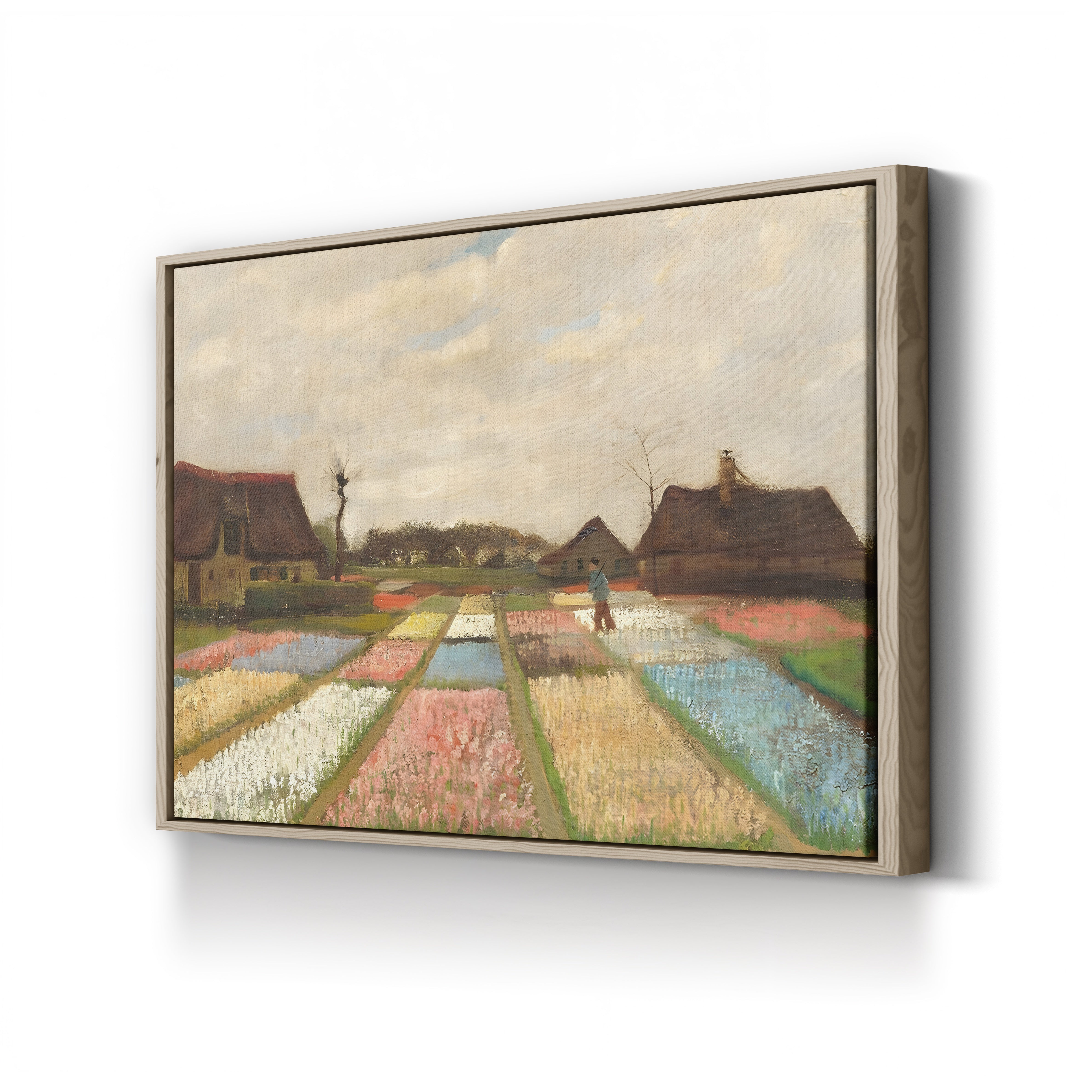 Flower Beds in Holland, 1883 – Vincent van Gogh Wall Art | Early Dutch Landscape Canvas Print
