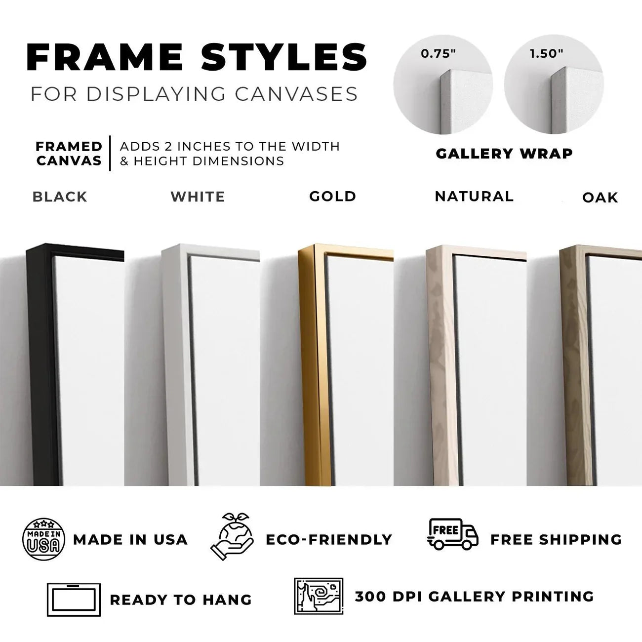 Frame styles available