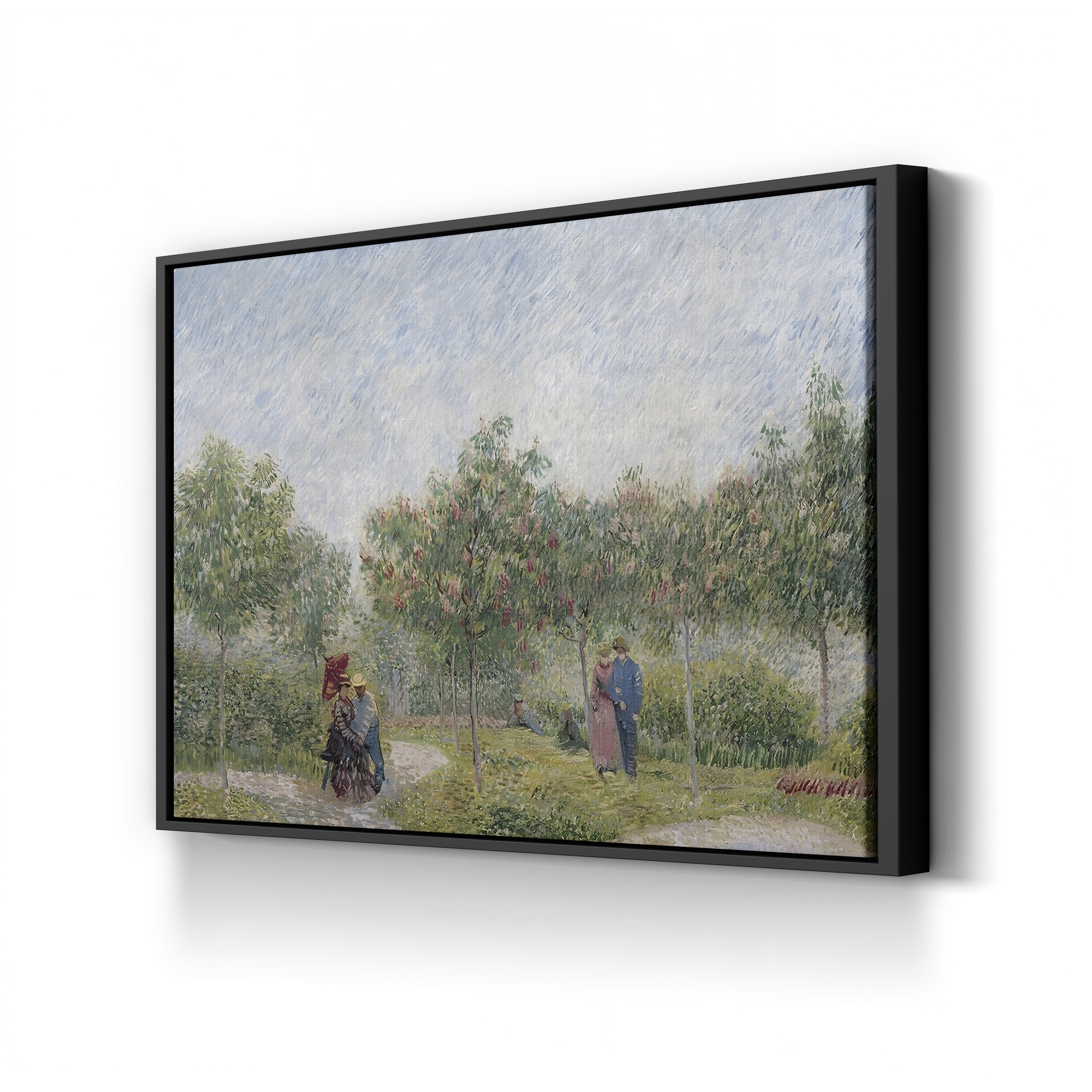 Garden in Montmartre with Lovers, Paris, 1887 – Vincent van Gogh Wall Art | Post-Impressionist Paris Canvas Print