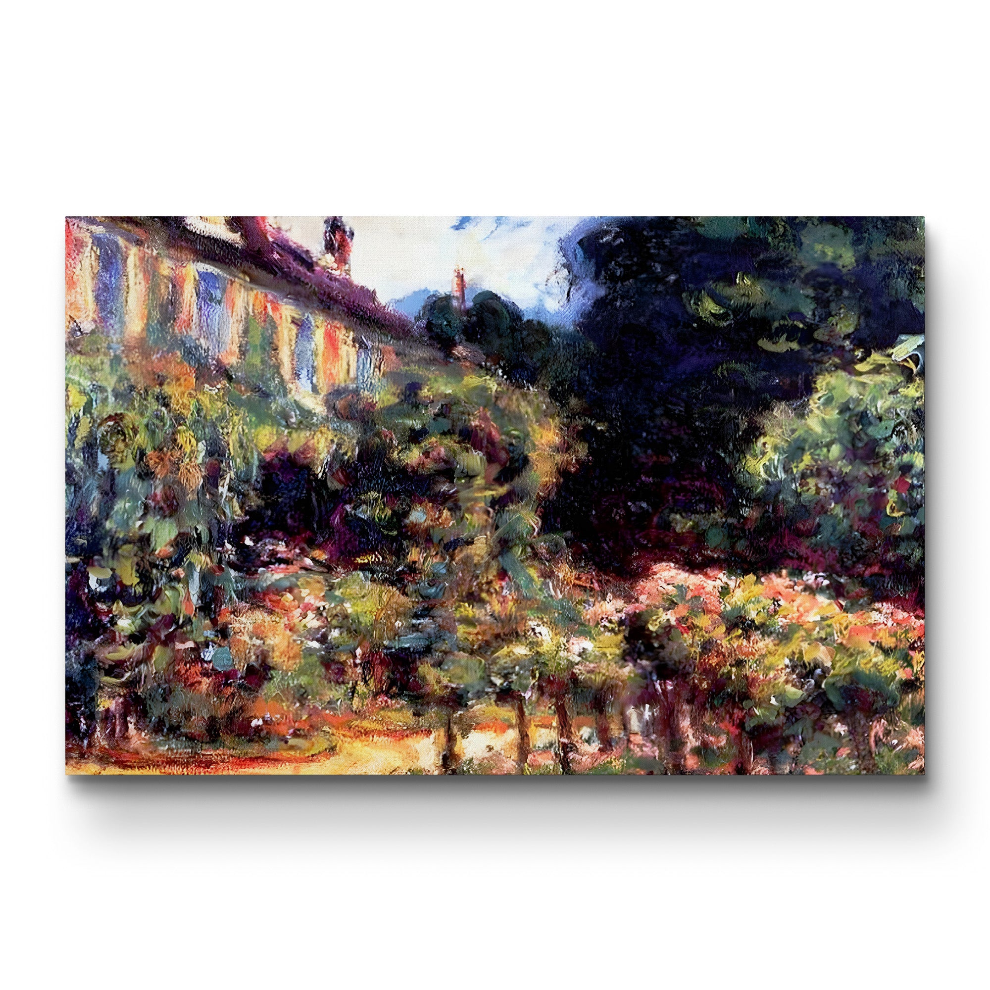 The Artist’s House at Giverny by Claude Monet canvas print, unframed, front facing