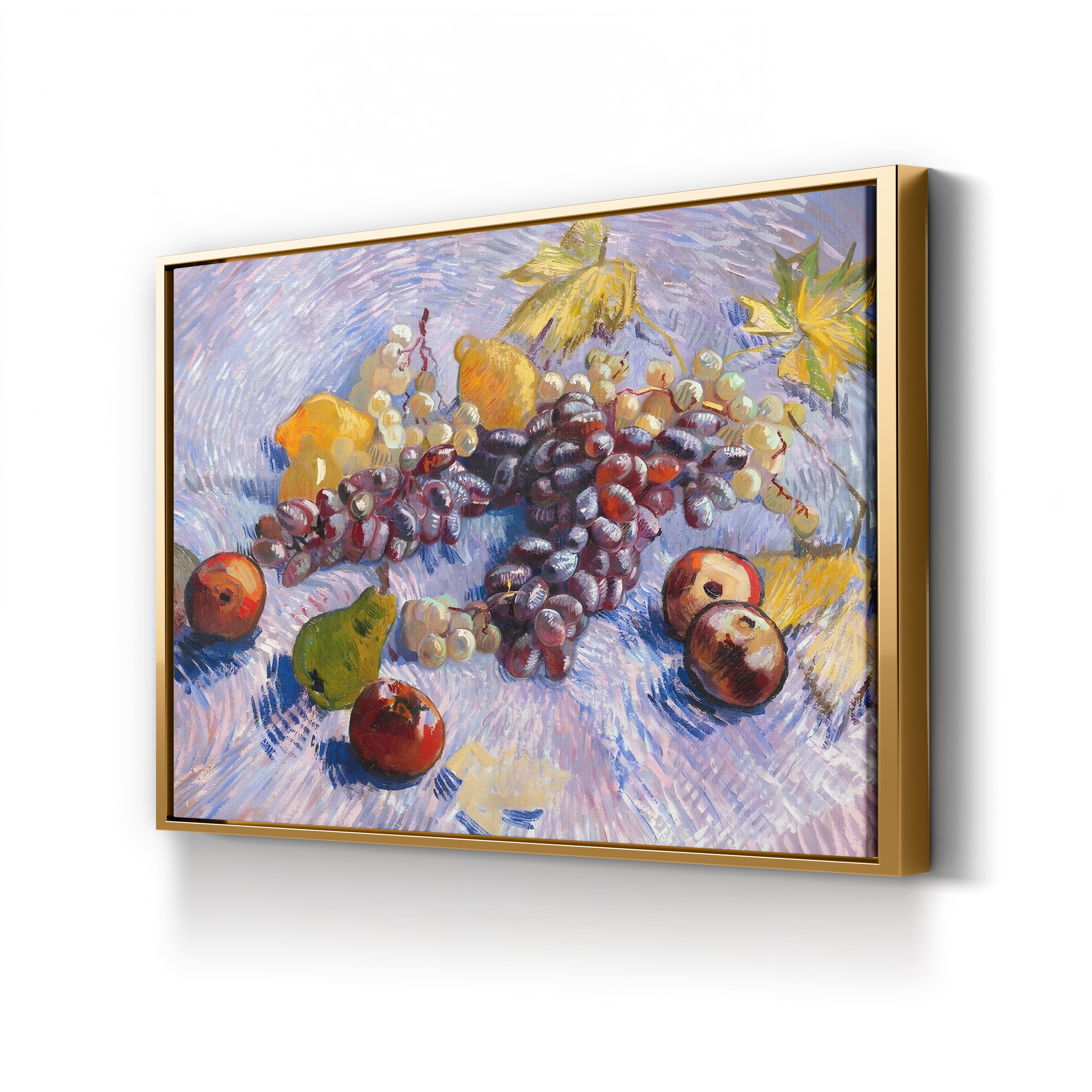 Grapes, Lemons, Pears and Apples – Vincent van Gogh Wall Art | Post-Impressionist Still Life Canvas Print
