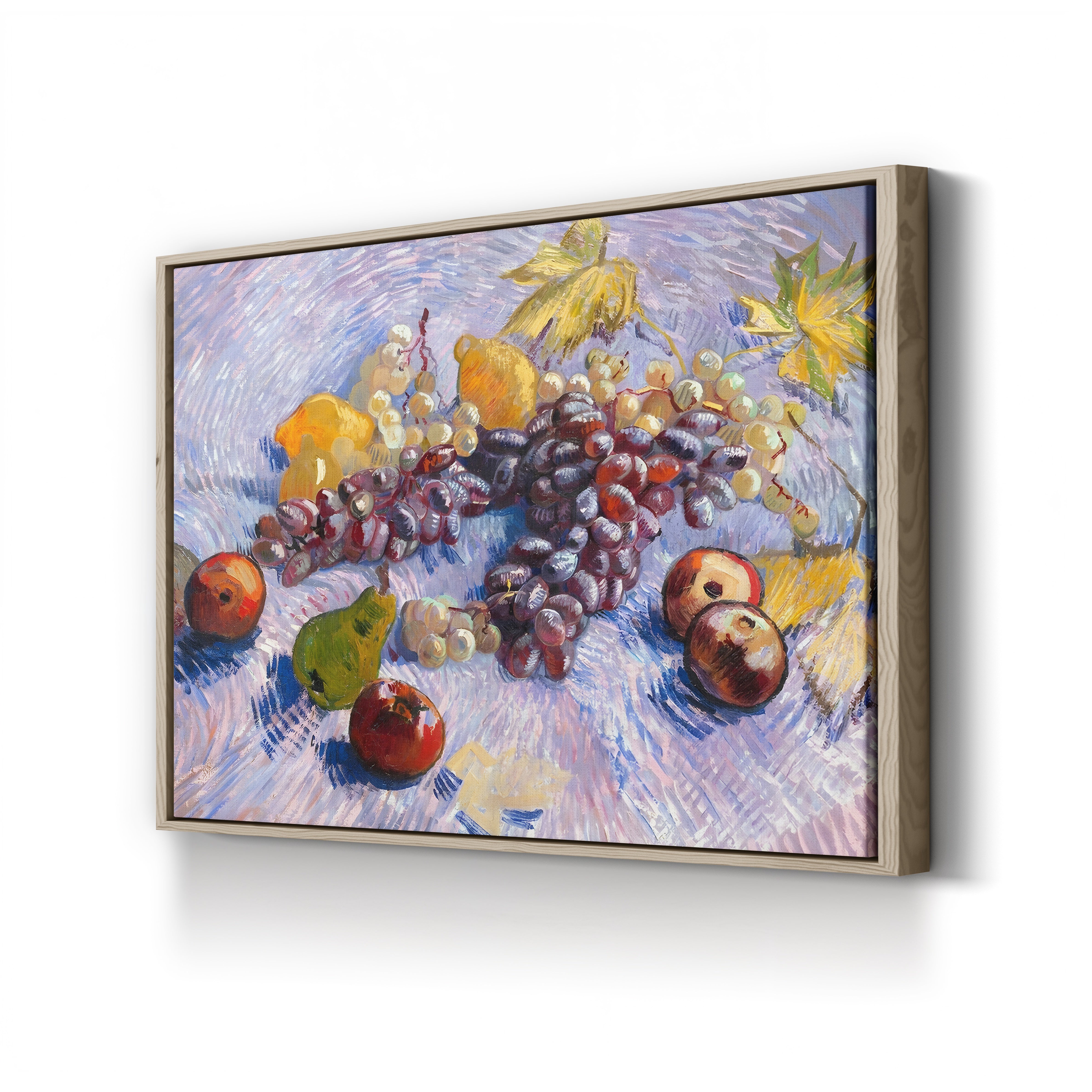 Grapes, Lemons, Pears and Apples – Vincent van Gogh Wall Art | Post-Impressionist Still Life Canvas Print