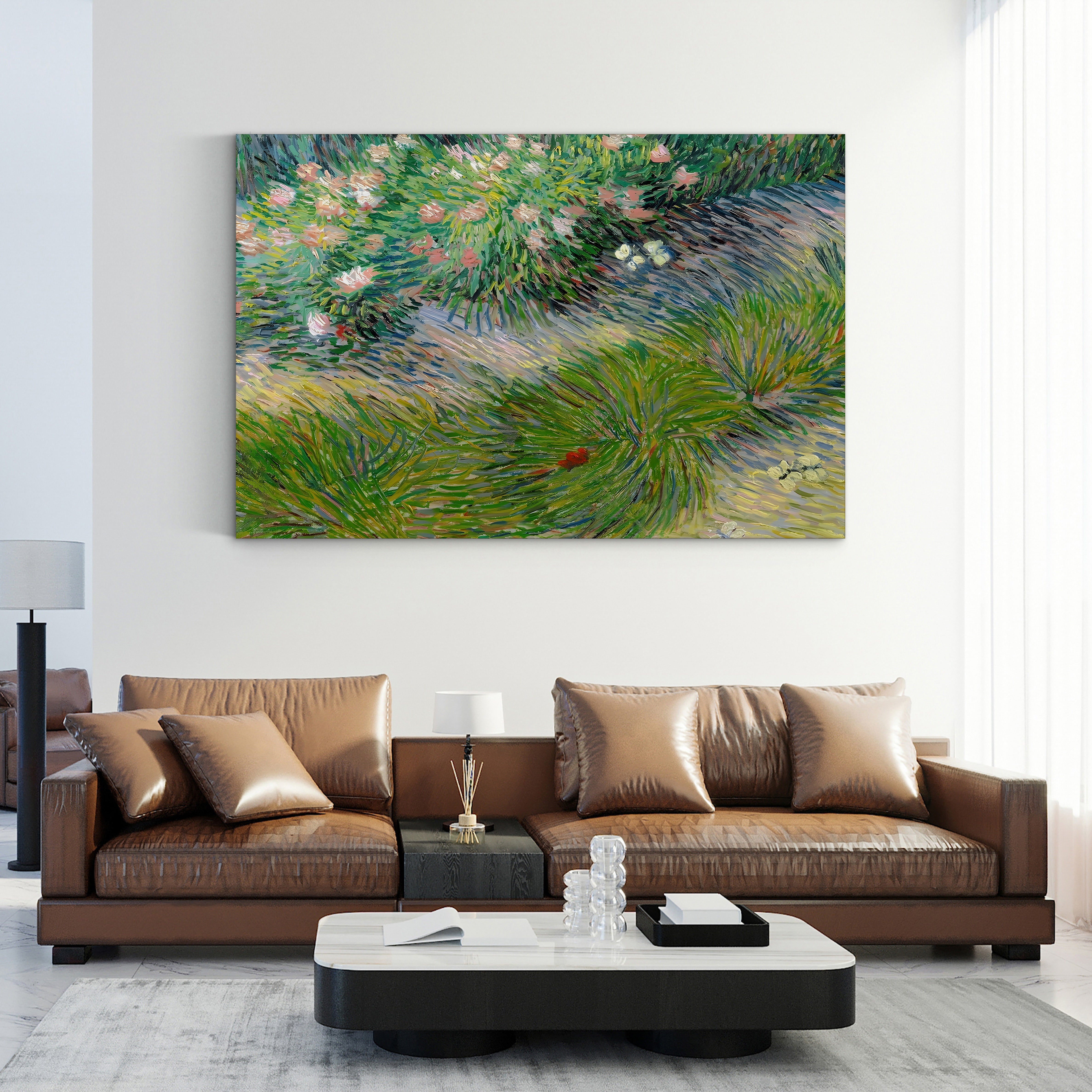 Grass and Butterflies, 1887 – Vincent van Gogh Wall Art | Post-Impressionist Nature Study Canvas Print