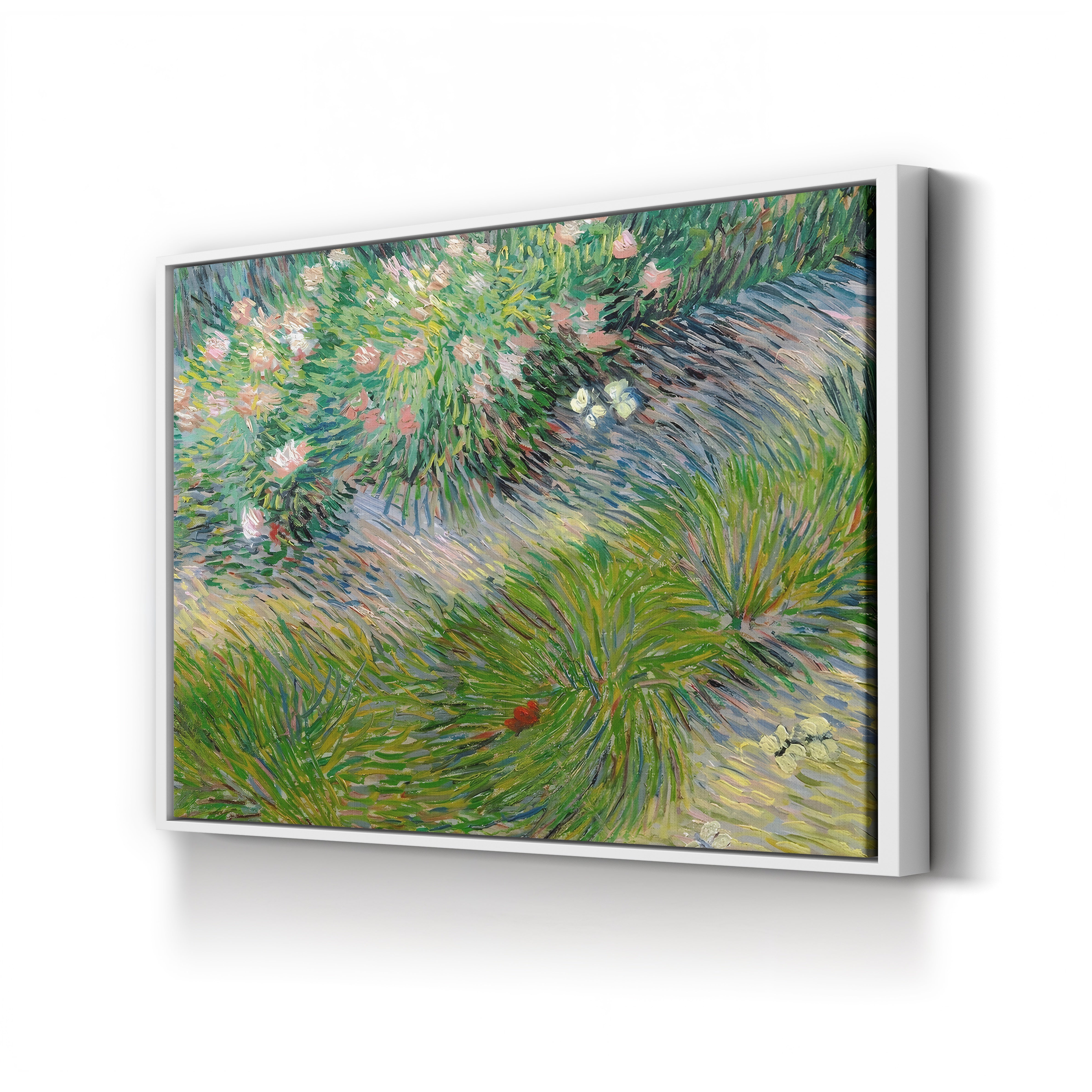 Grass and Butterflies, 1887 – Vincent van Gogh Wall Art | Post-Impressionist Nature Study Canvas Print