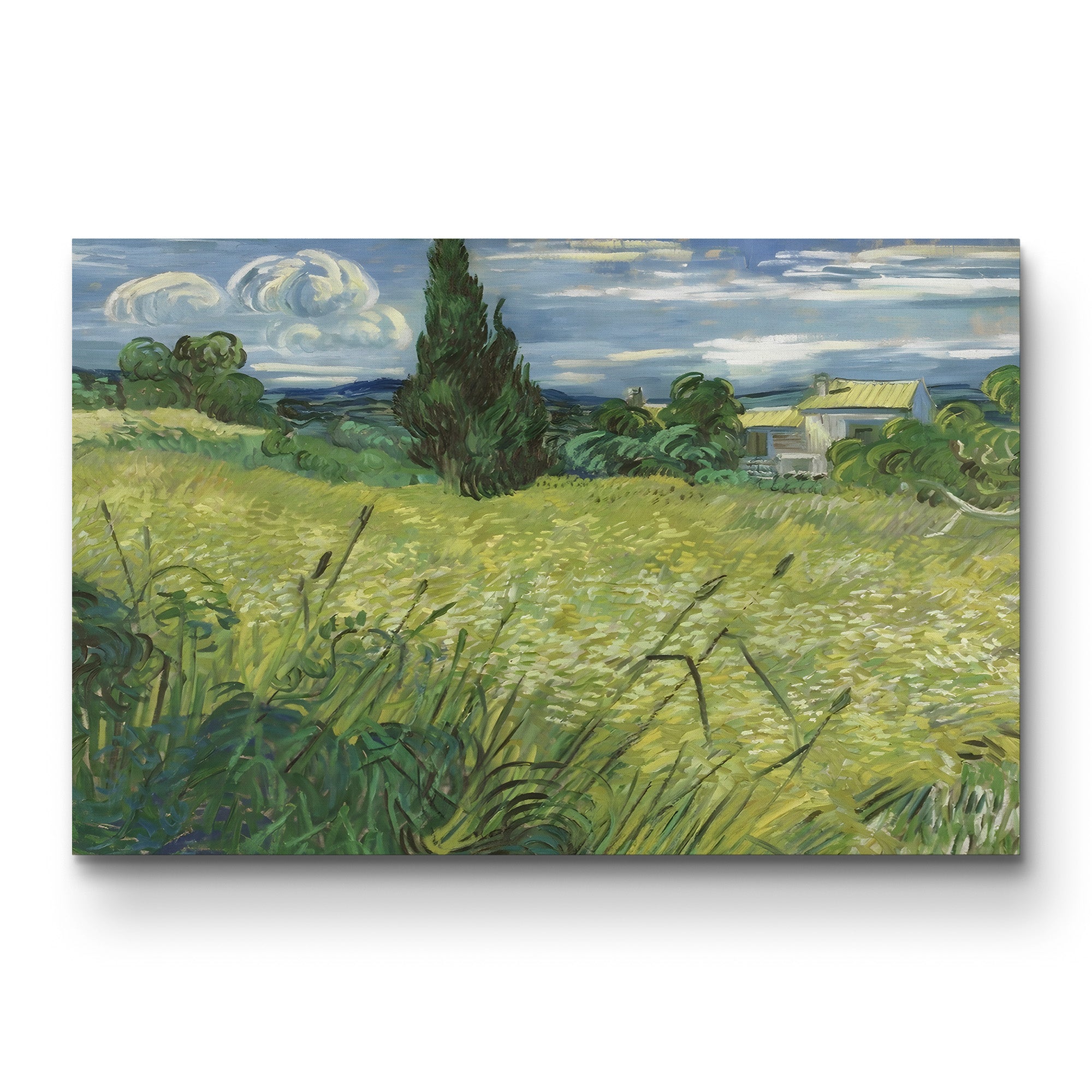 Green Wheat Field with Cypress – Vincent van Gogh Wall Art | Post-Impressionist Landscape Canvas Print