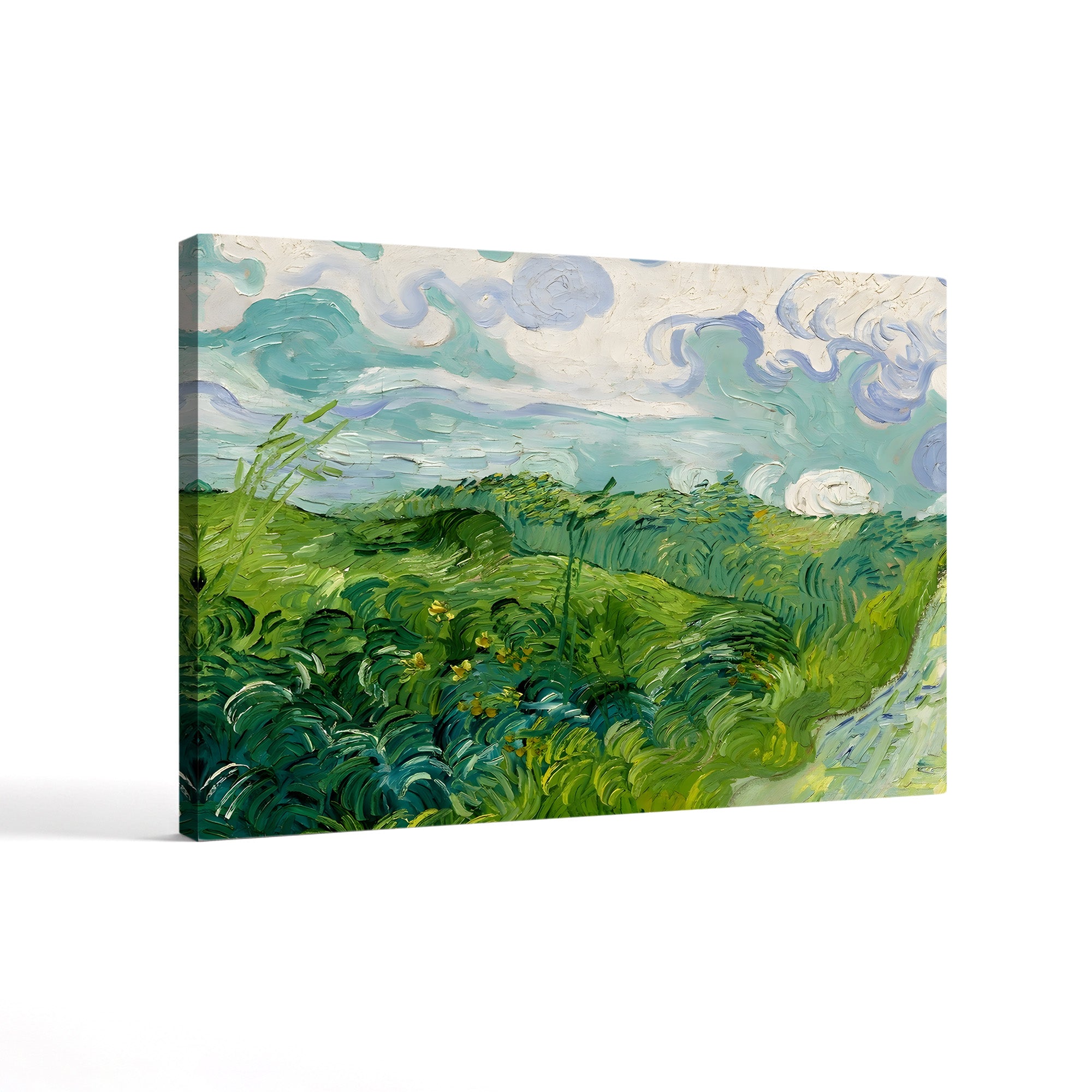 Green Wheat Fields, Auvers – Vincent van Gogh Wall Art | Post-Impressionist Landscape Canvas Print