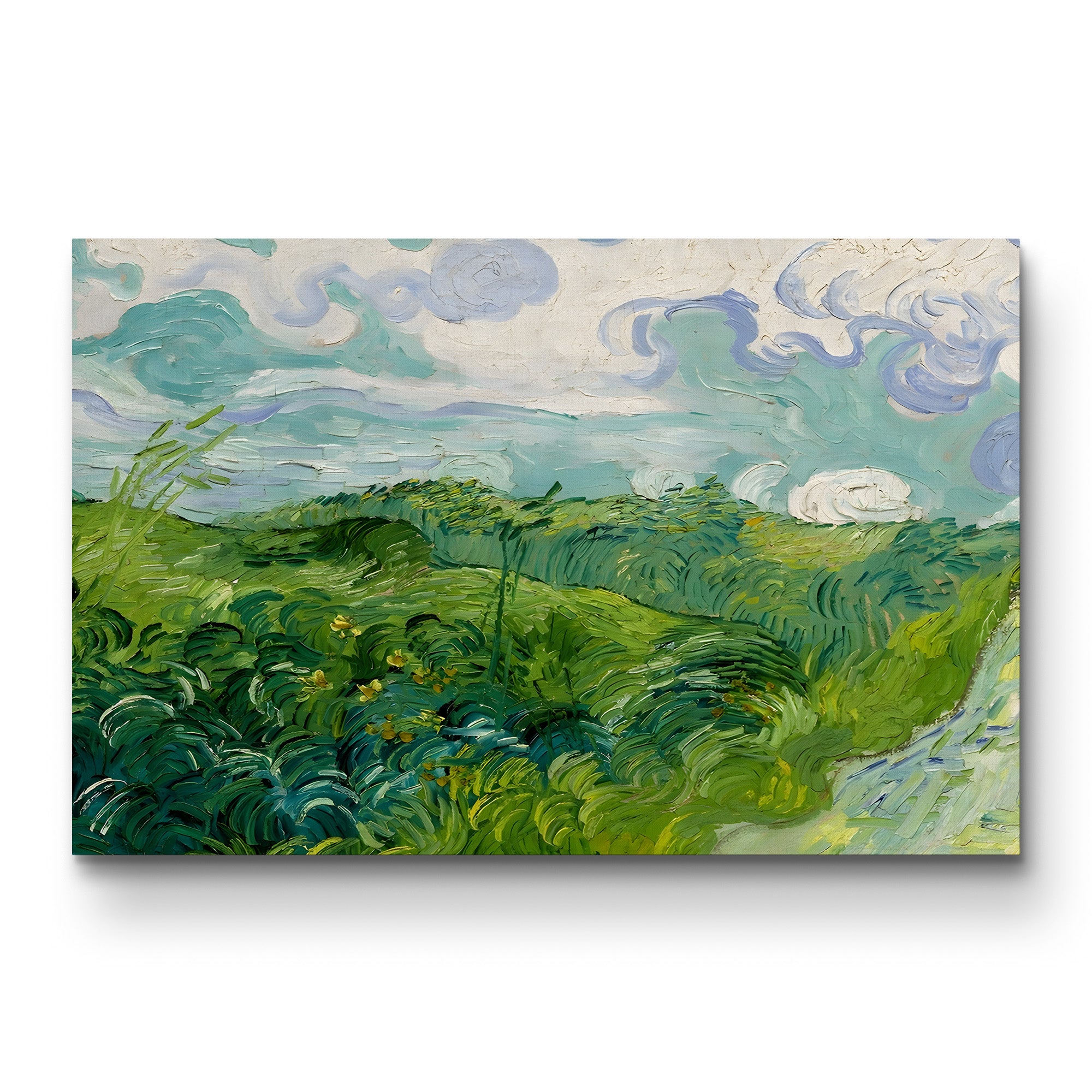 Green Wheat Fields, Auvers – Vincent van Gogh Wall Art | Post-Impressionist Landscape Canvas Print