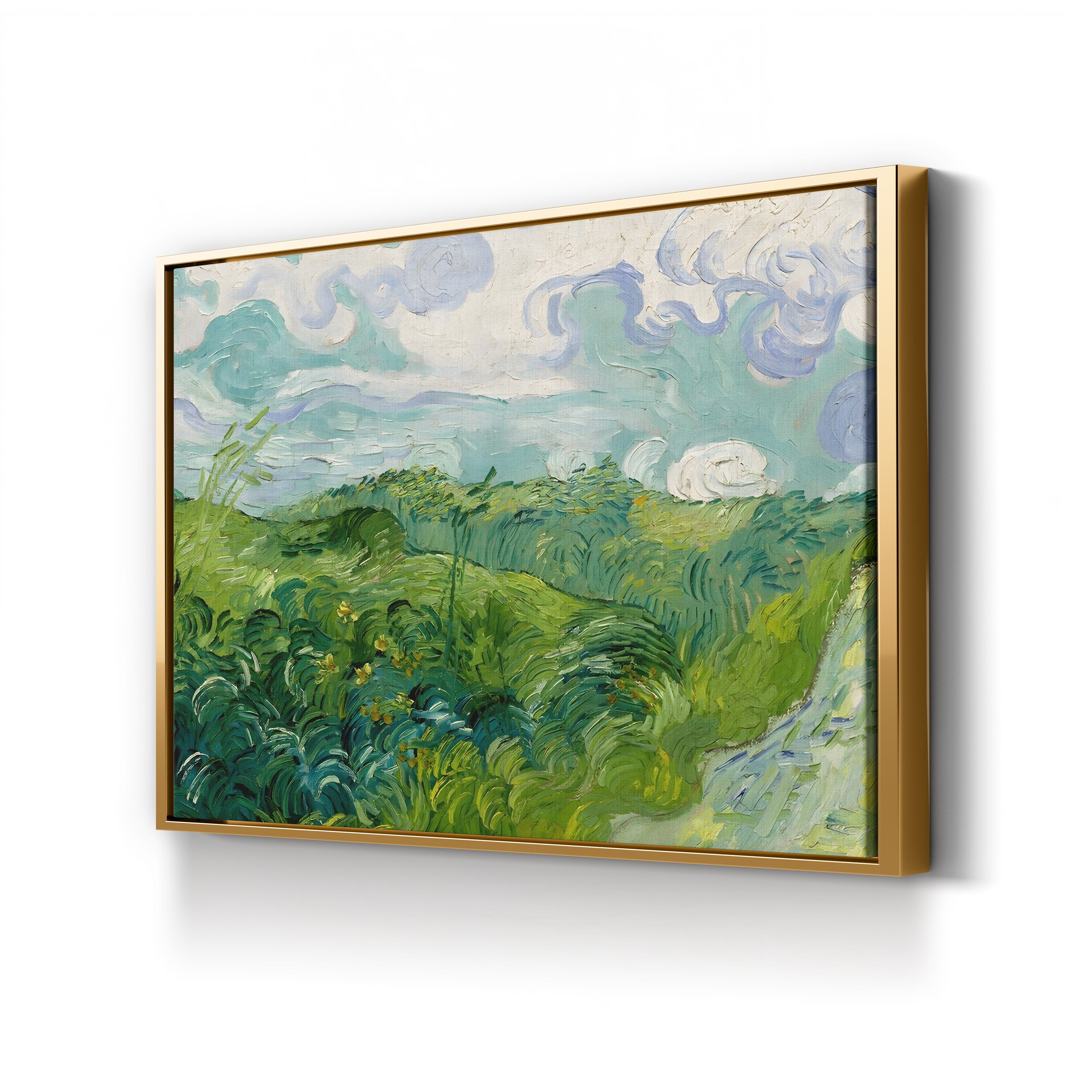 Green Wheat Fields, Auvers – Vincent van Gogh Wall Art | Post-Impressionist Landscape Canvas Print
