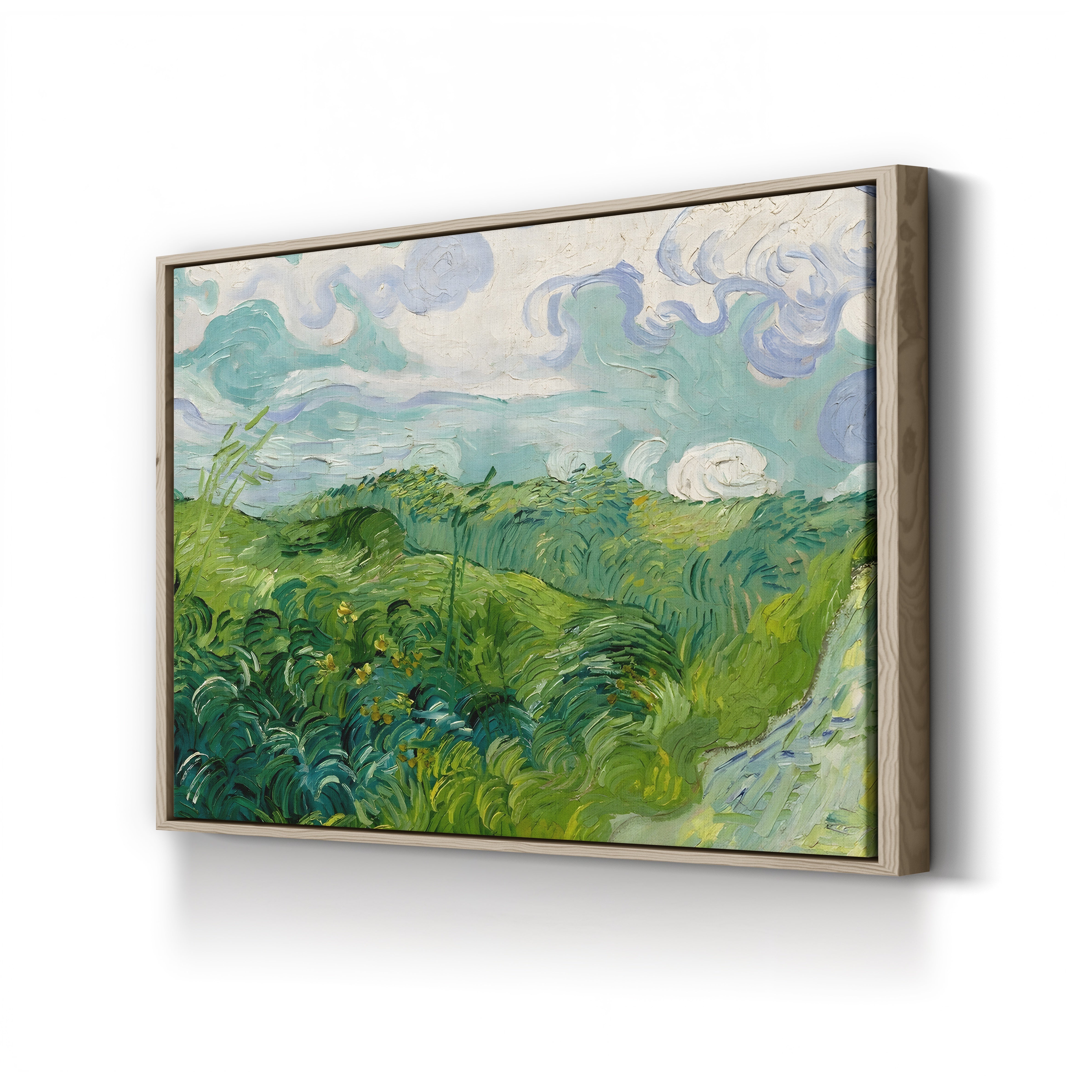 Green Wheat Fields, Auvers – Vincent van Gogh Wall Art | Post-Impressionist Landscape Canvas Print