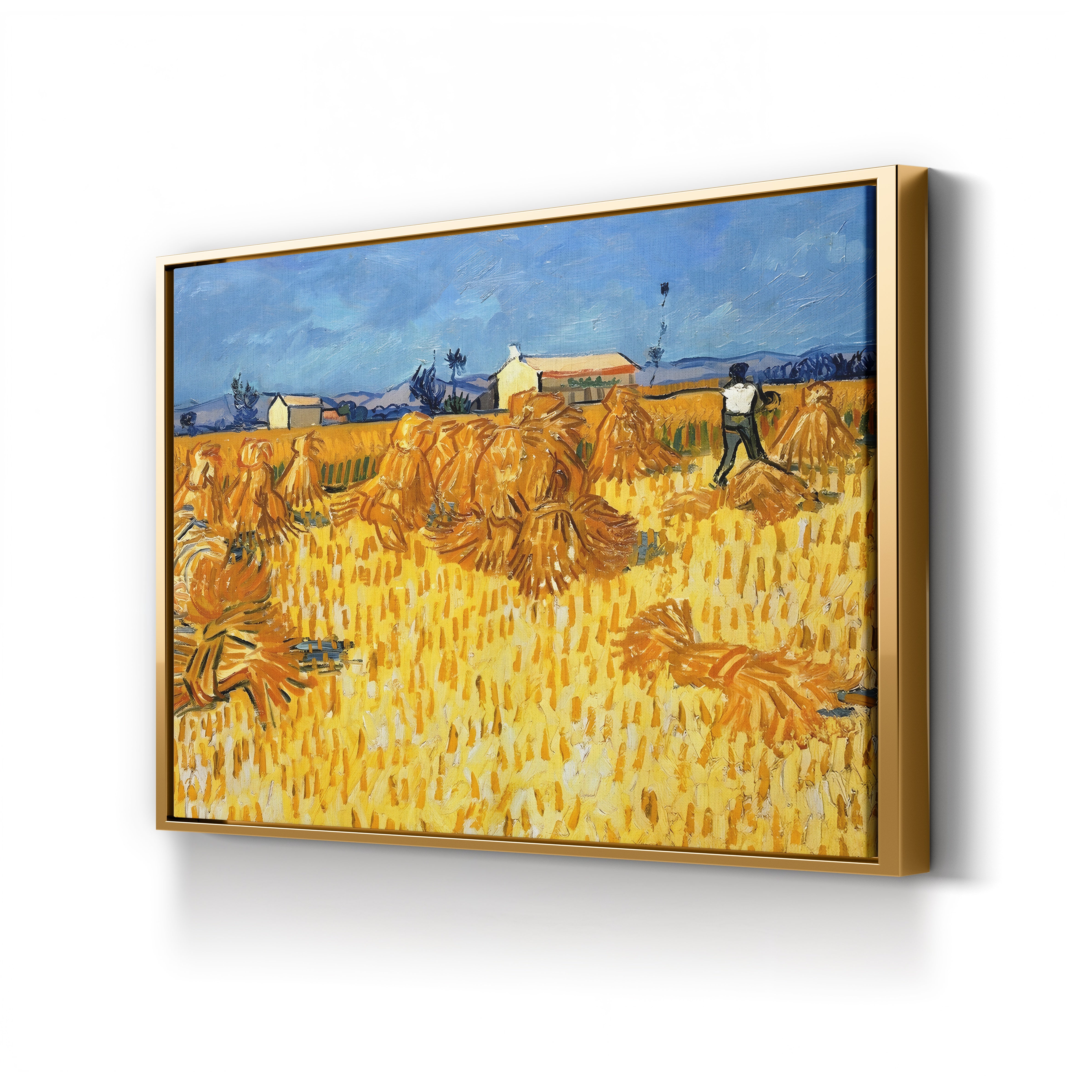 Harvest in Provence, June 1888 – Vincent van Gogh Wall Art | Post-Impressionist Landscape Canvas Print