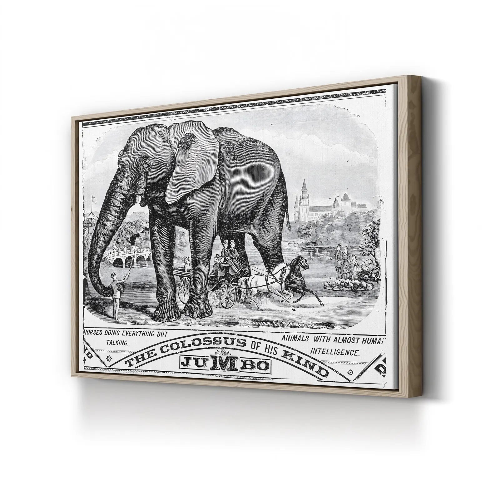 Jumbo the Elephant Handbill 1884 – Period Illustration Wall Art | Vintage Circus Canvas Print