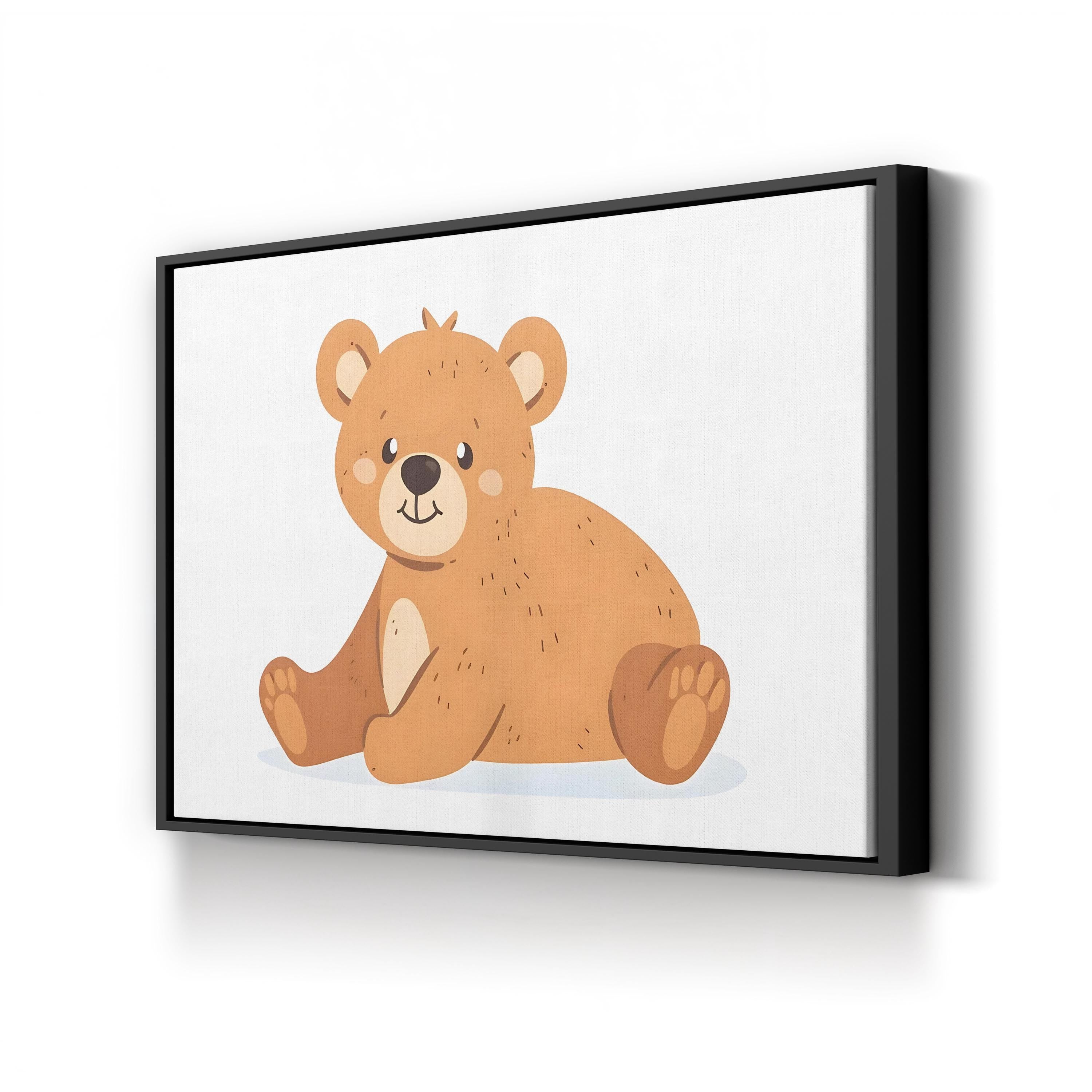 Cute Bear Nursery Wall Art: Woodland Animal Illustration Print