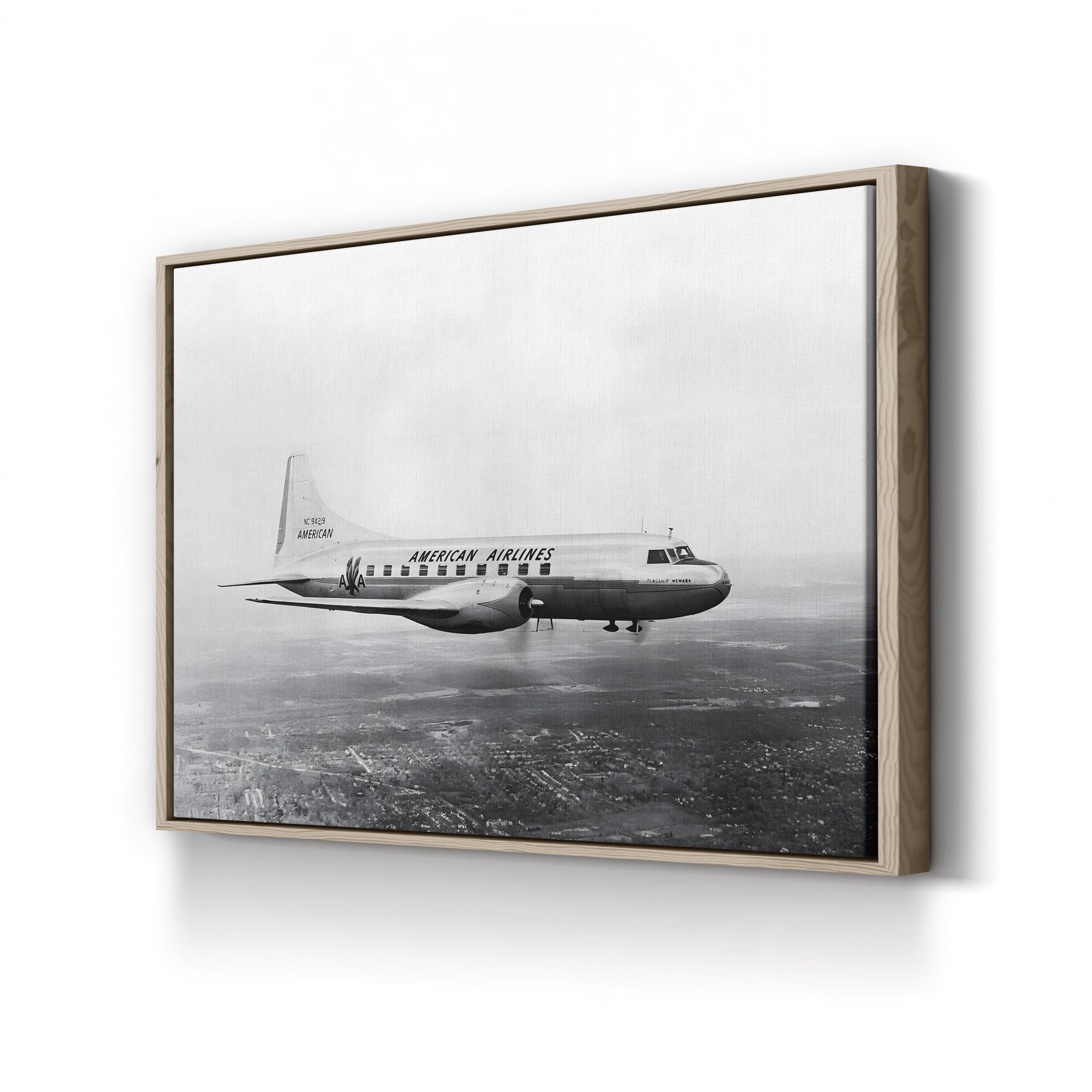 American Airlines Convair, 1950s – Vintage Photography Wall Art | Vintage Aviation Canvas Print