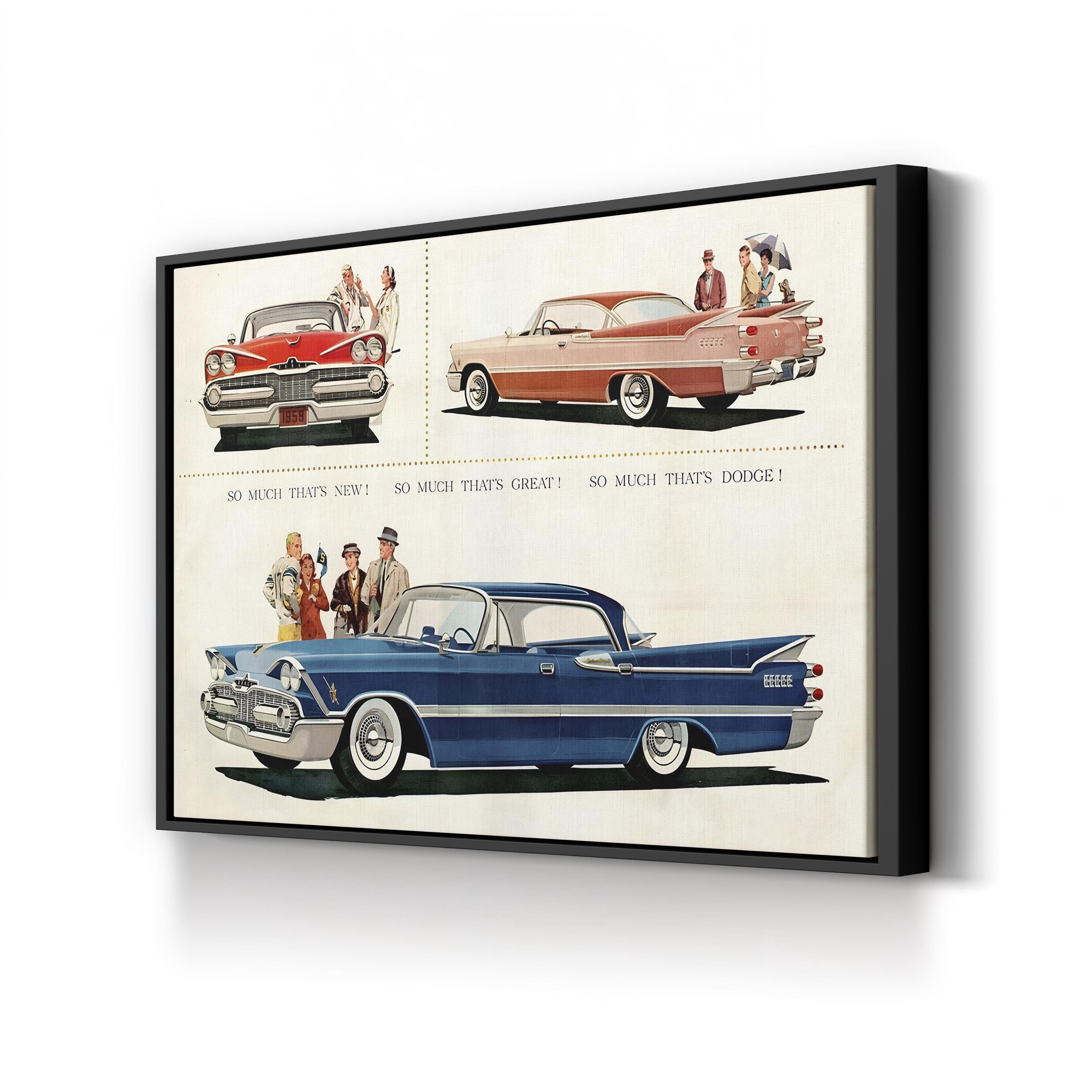 1950s Dodge Car Ad Poster – Period Advertisement Wall Art | Vintage Automotive Canvas Print