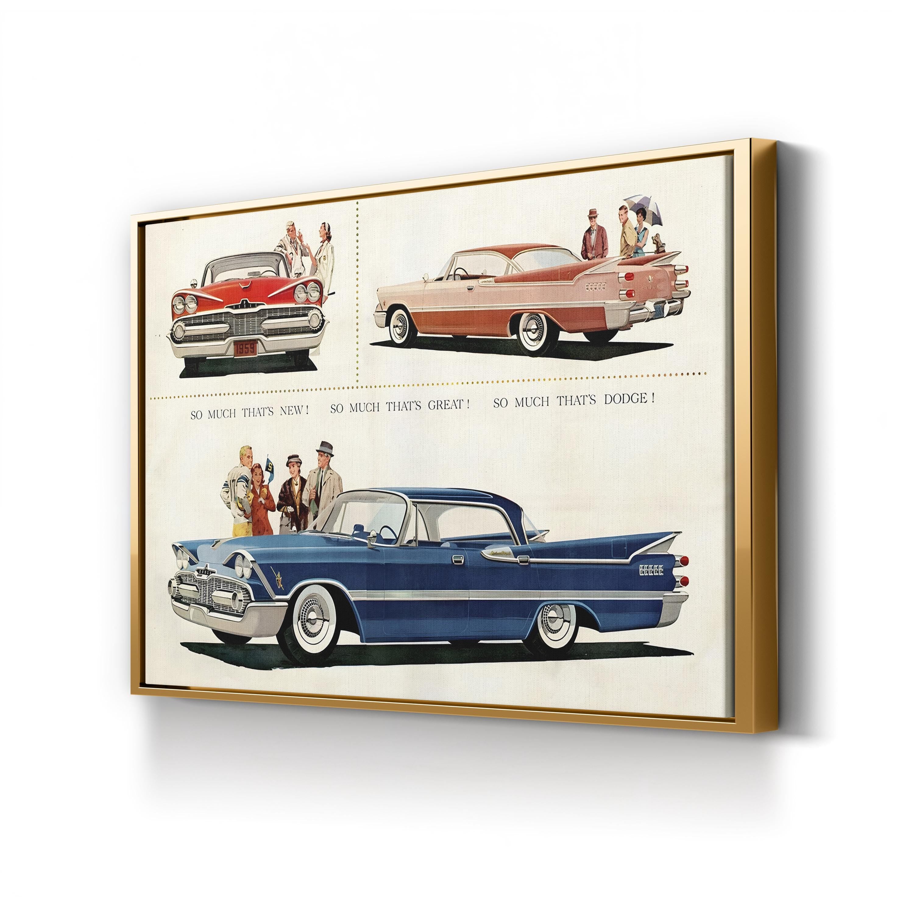 1950s Dodge Car Ad Poster – Period Advertisement Wall Art | Vintage Automotive Canvas Print