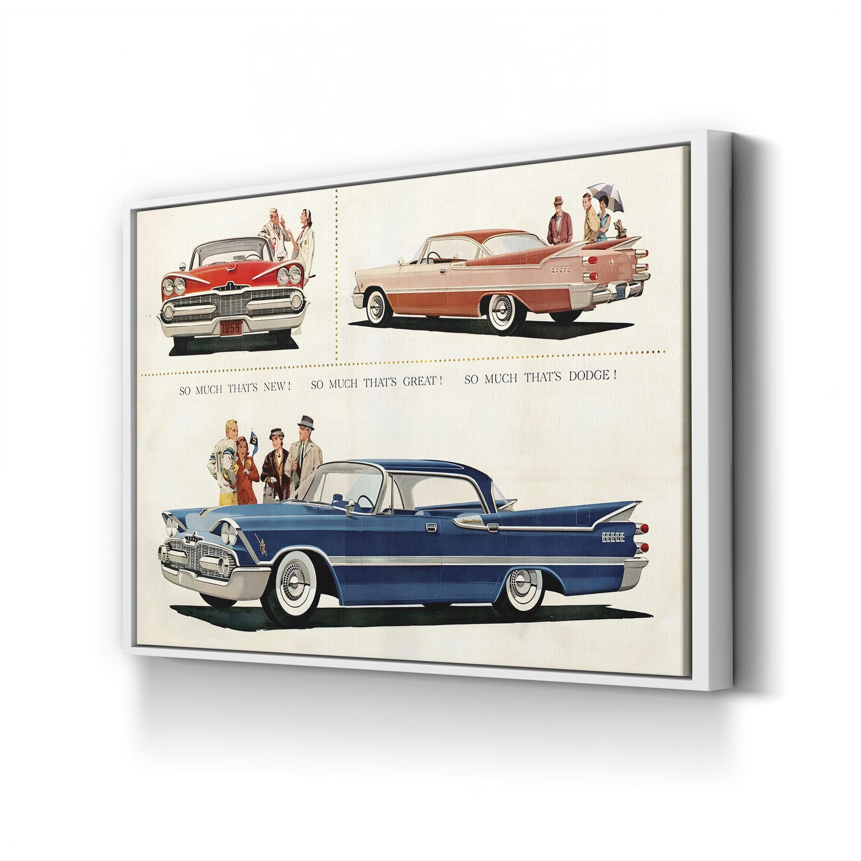1950s Dodge Car Ad Poster – Period Advertisement Wall Art | Vintage Automotive Canvas Print