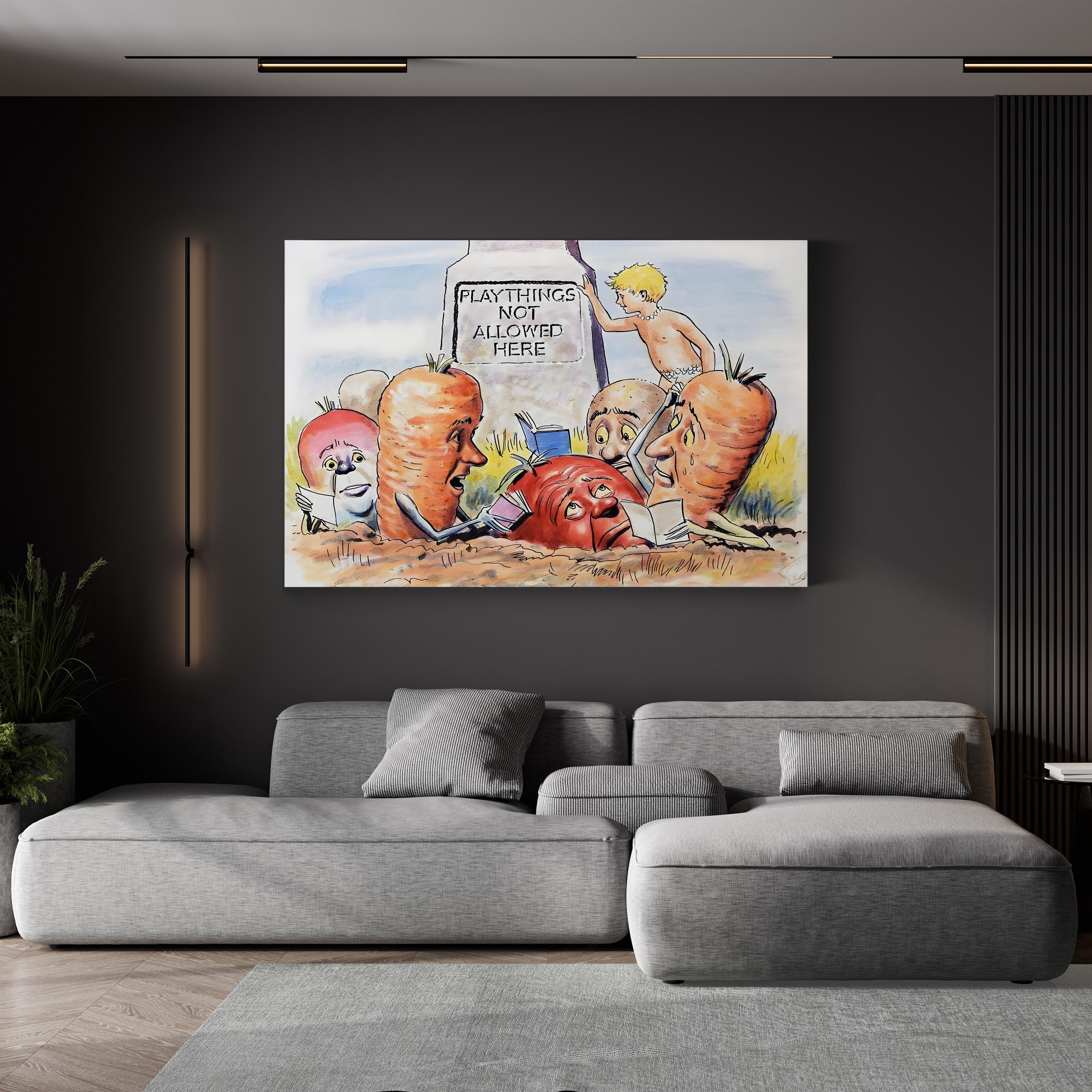 Anthropomorphic Vegetables Wall Art by Philip Mendoza – Vintage Literary Illustration Print