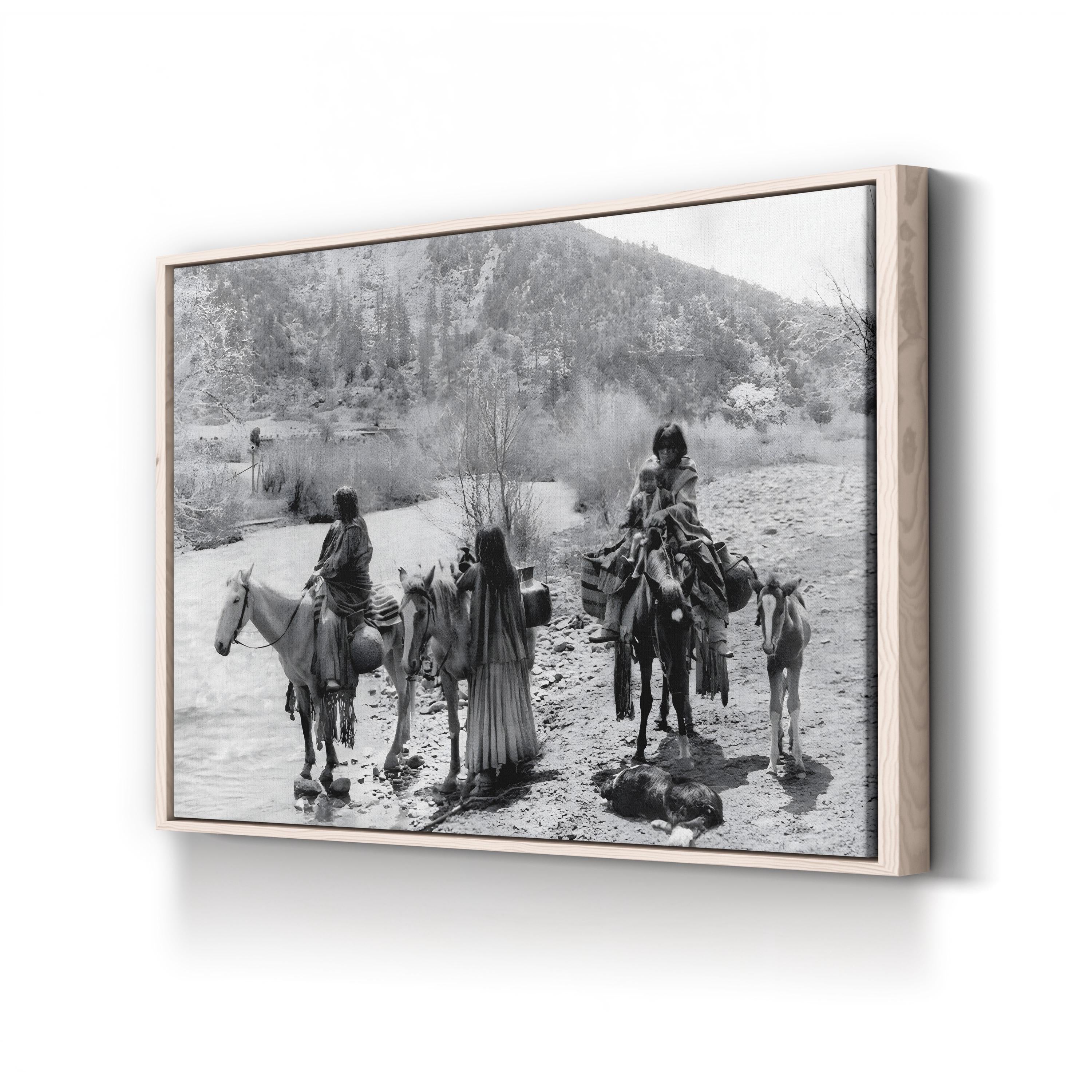 Vintage Apache Native American Photo Canvas Print: Apache Group, c.1906