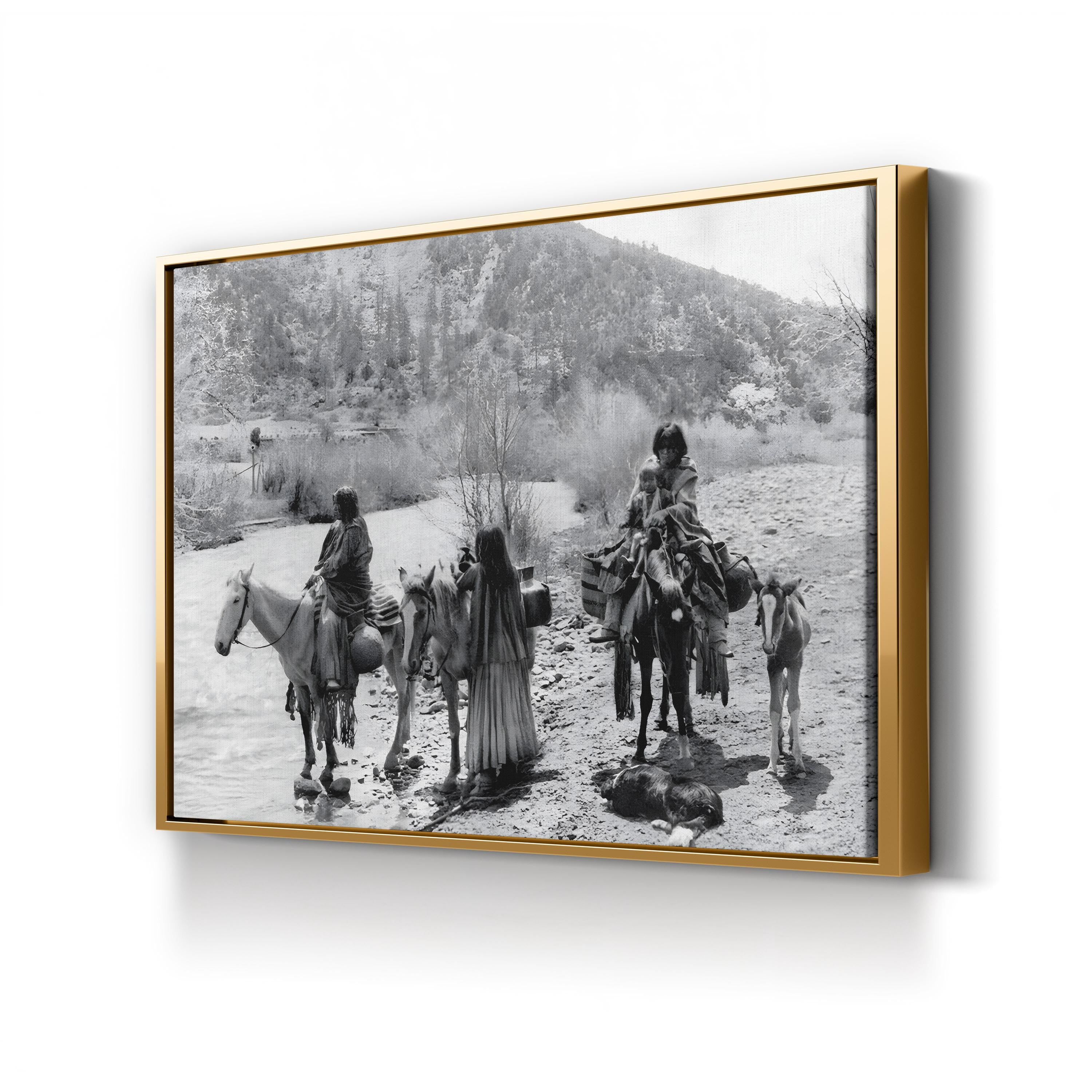 Vintage Apache Native American Photo Canvas Print: Apache Group, c.1906