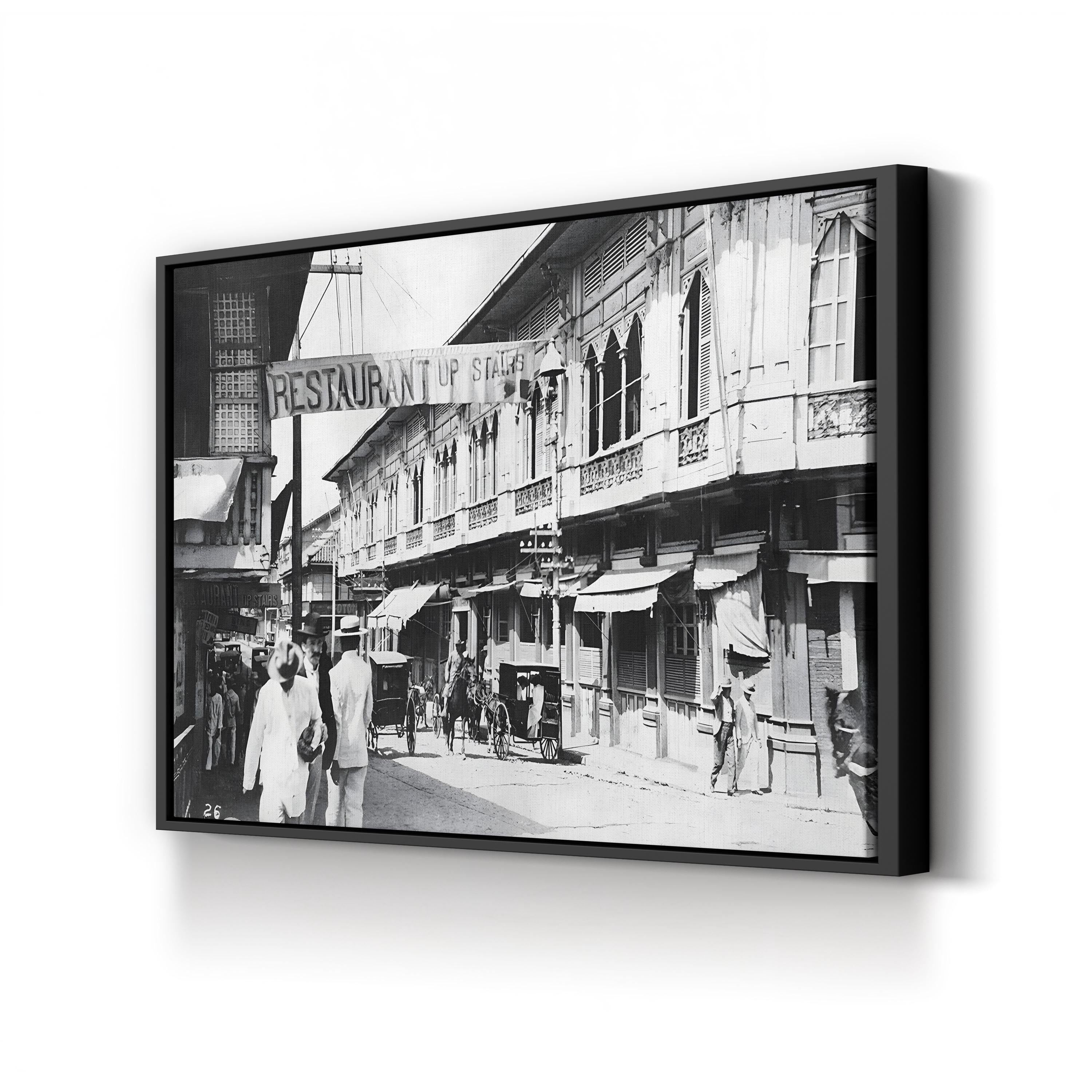 Manila Escolta Street, c.1900 – Vintage Photography Wall Art | Architectural Canvas Print