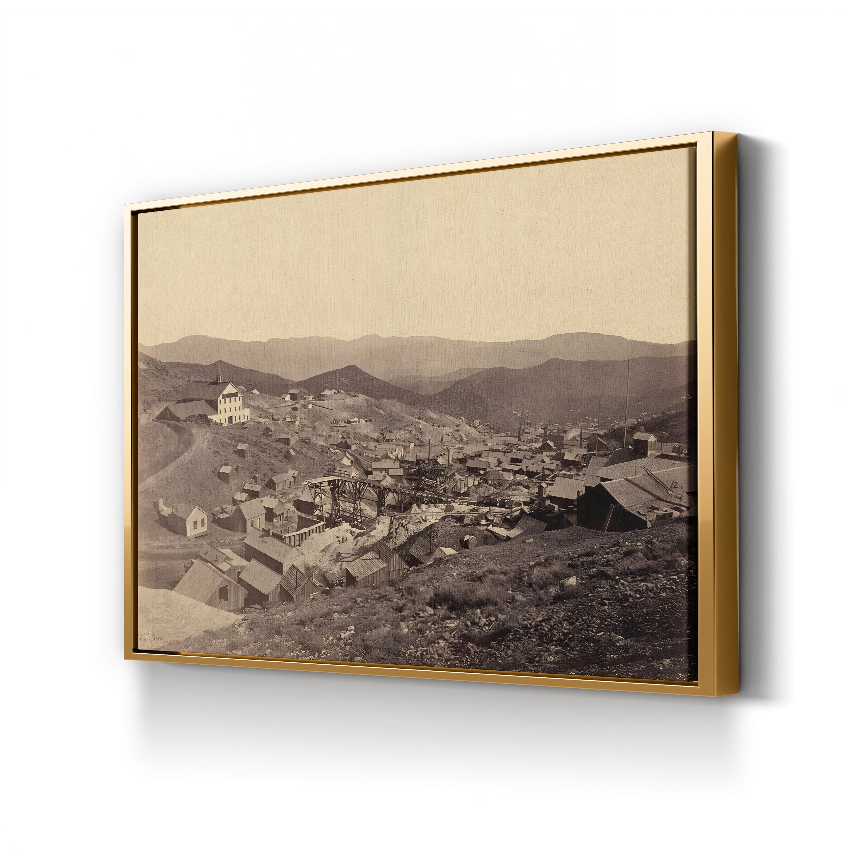 A View of Gold Hill, Nevada, 1867 Wall Art | Vintage Western Mining Landscape by Timothy O’Sullivan