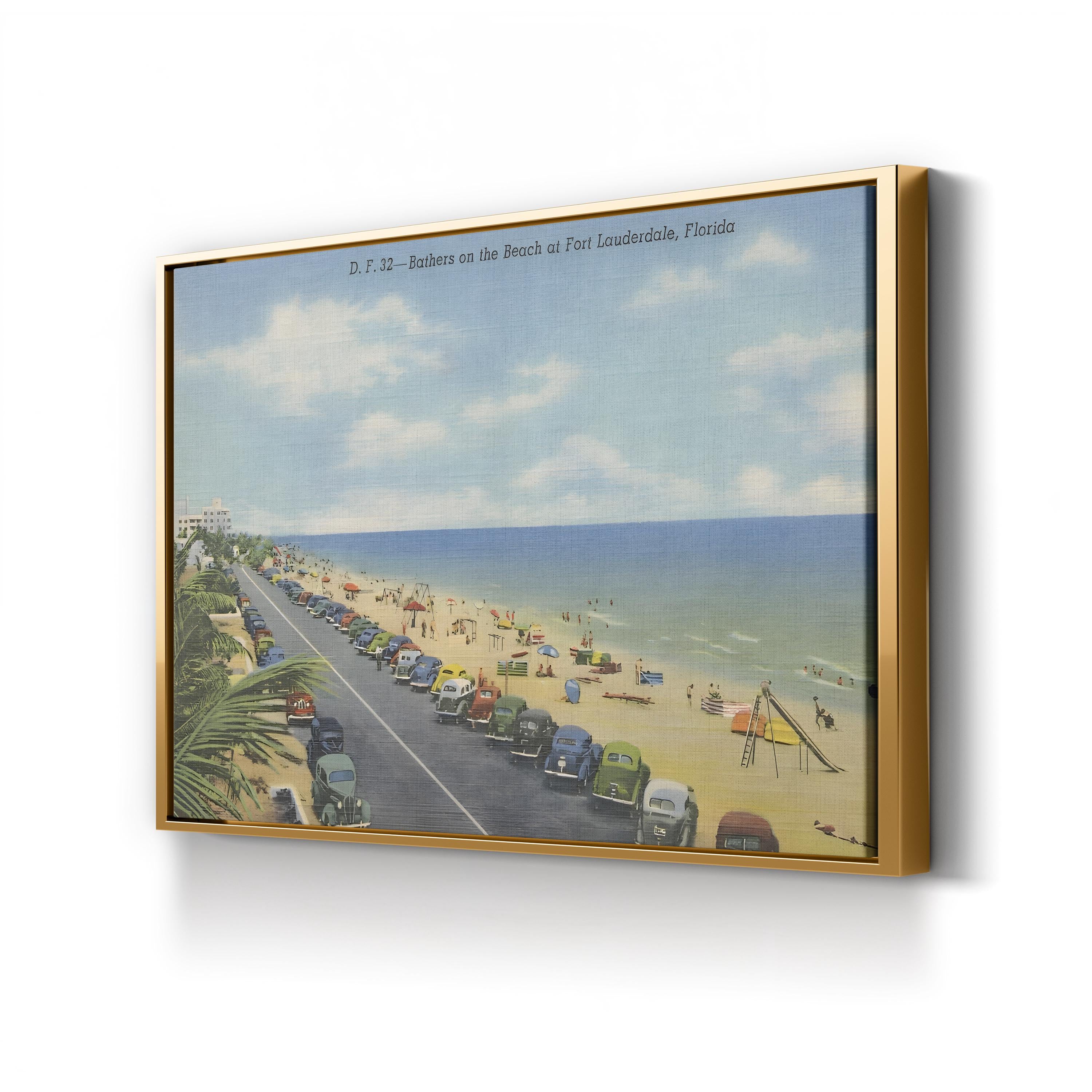 Beach Postcard II Wall Art – Retro Coastal Ocean Travel Print