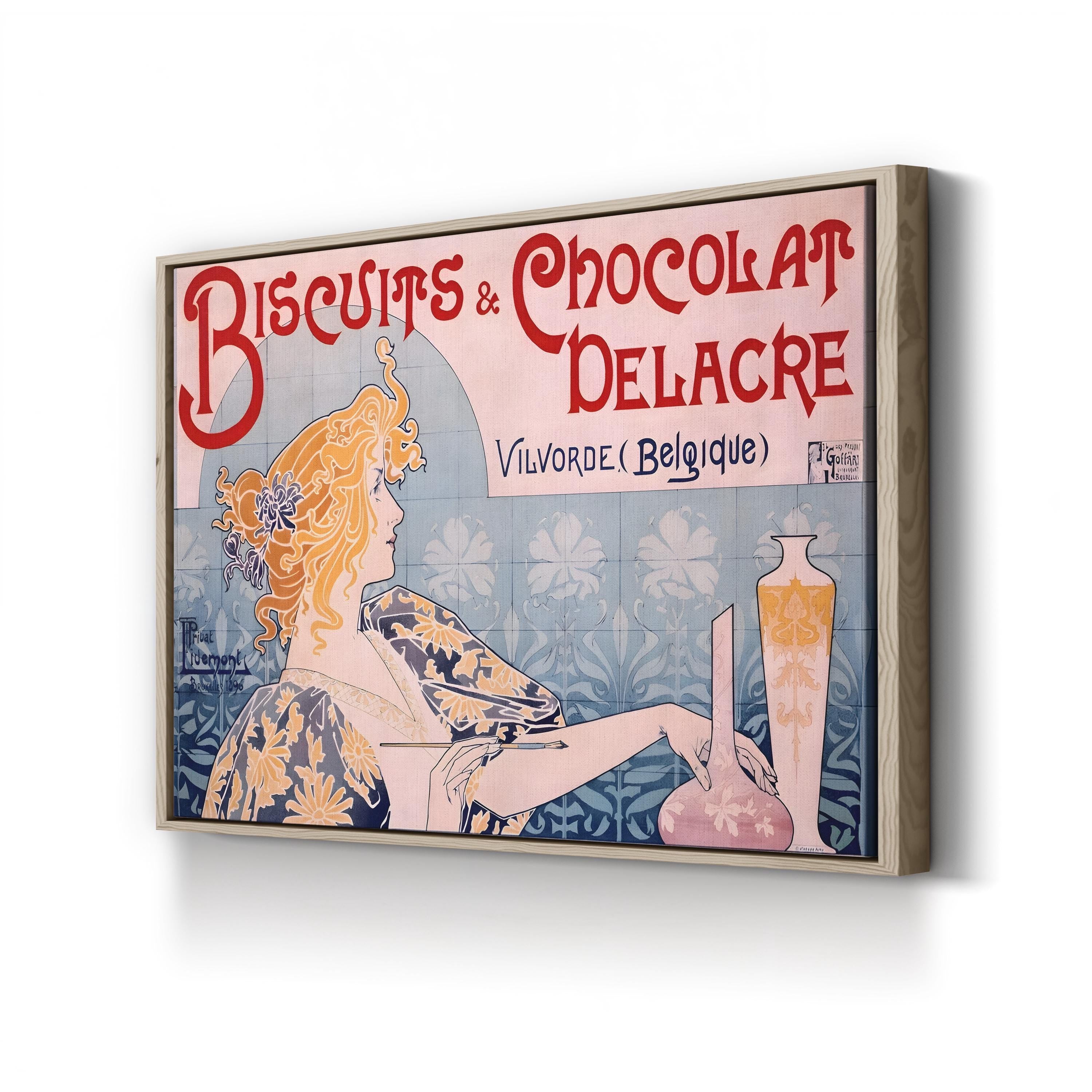 Biscuits & Chocolate Delacre Poster, Archivea Art Nouveau Wall Art